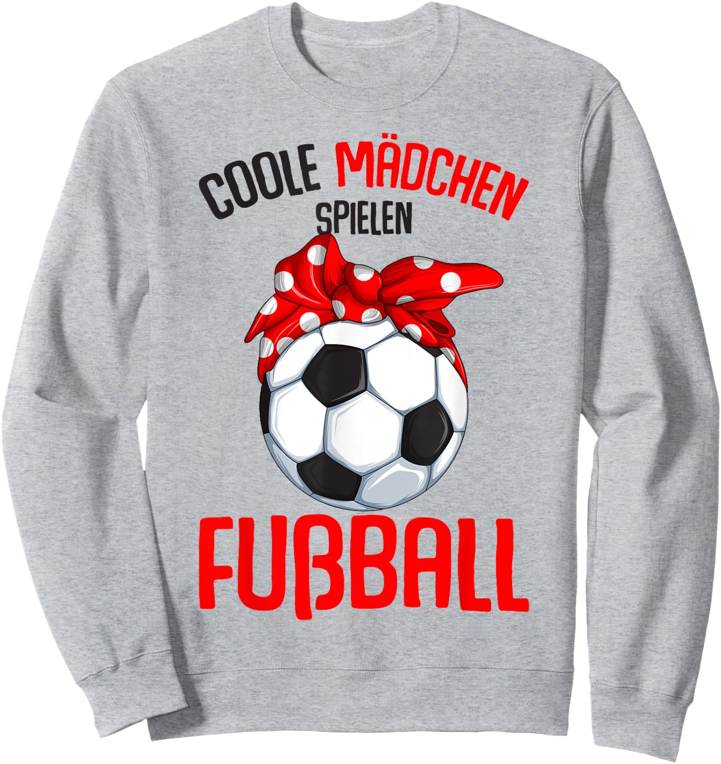 Coole Mädchen Spielen Fußball Fußballerin Kinder Sweatshirt - Sweatshirt | Ash