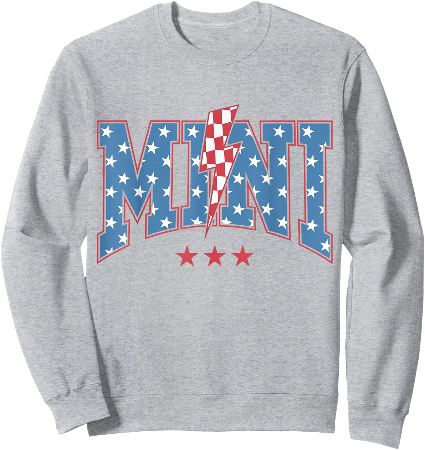 Mama Dada Mini 4th of July American Family Matching Sweatshirt - Sweatshirt | Ash