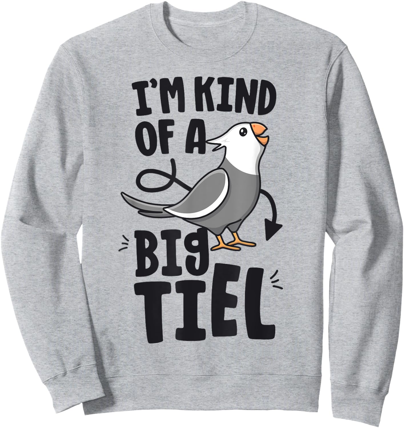 I'm Kind Of A Big Tiel White Face Cockatiel Parrot Birb Sweatshirt - Sweatshirt | Ash