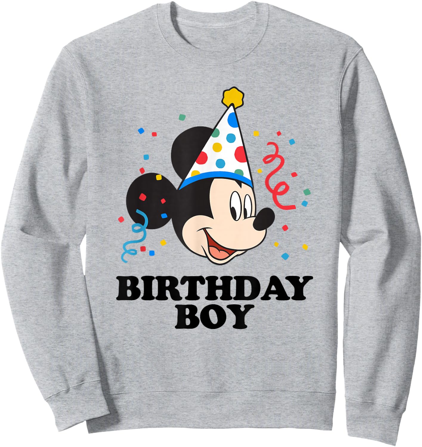 Disney Mickey Mouse Birthday Boy , Blue Sweatshirt - Sweatshirt | Ash