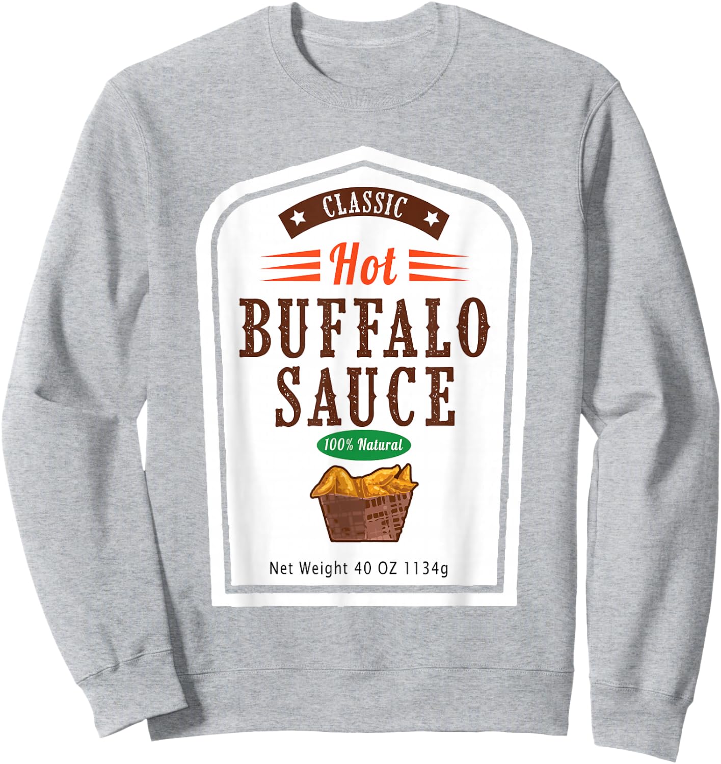 Hot Buffalo Family Sauce Costume Halloween Uniform Sweatshirt - Sweatshirt | Ash