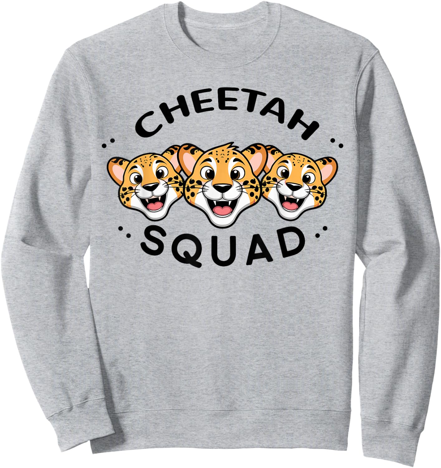 Cheetah Squad Stuff for Cheetah Lover Design | Kids Cheetah Sweatshirt - Sweatshirt | Ash