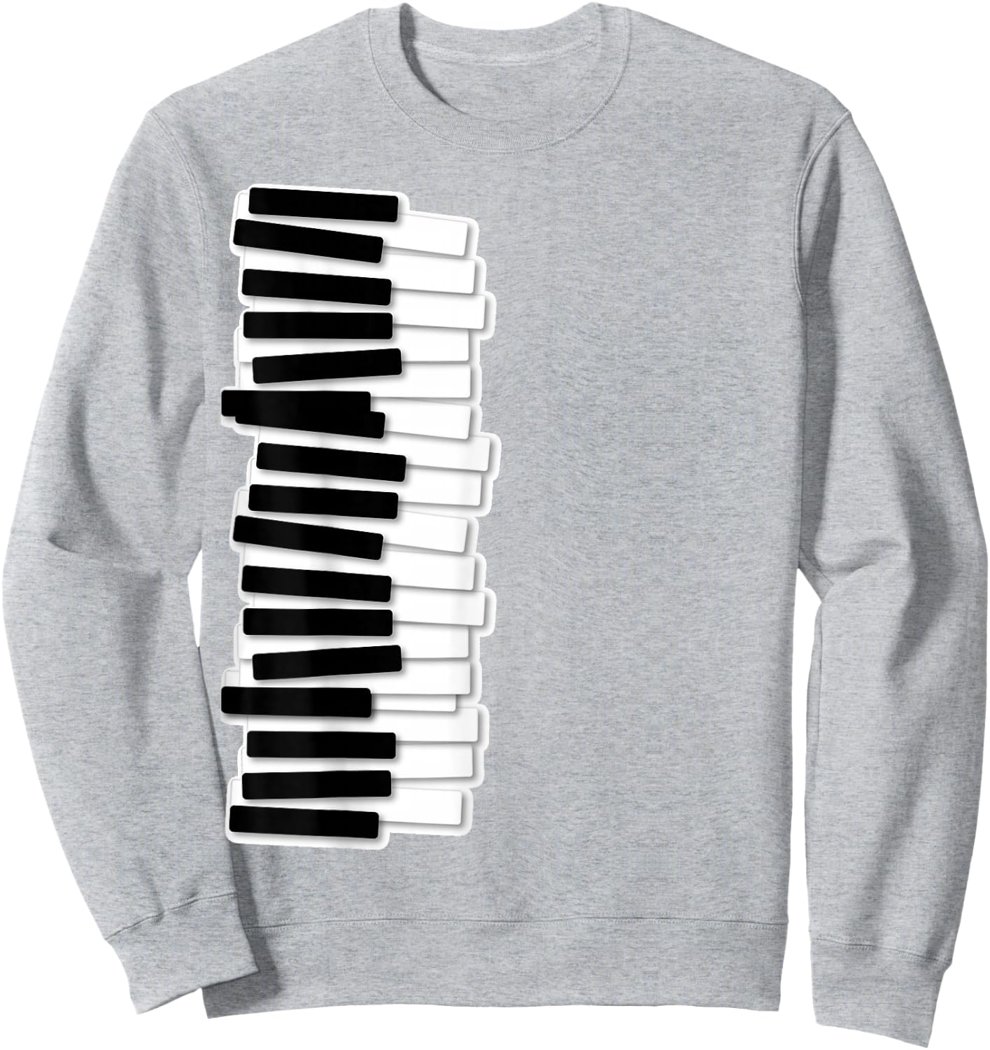 Funny Wobbly Piano Keyboard – Pianist & Musician Graphic Sweatshirt - Sweatshirt | Ash