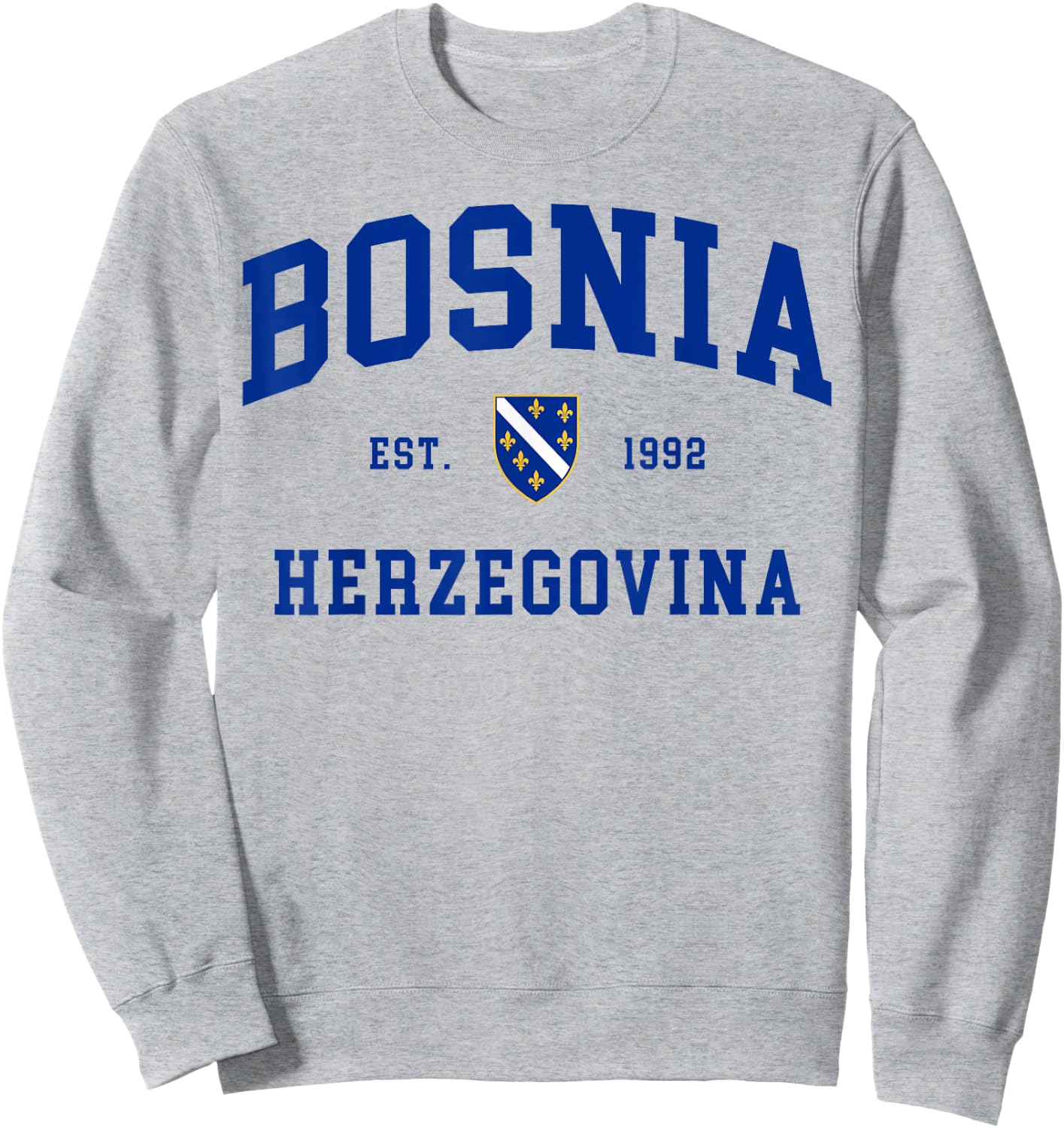 Bosnia Gift Flag Bosnia Vintage Herzegovina Sarajevo Sweatshirt - Sweatshirt | Ash