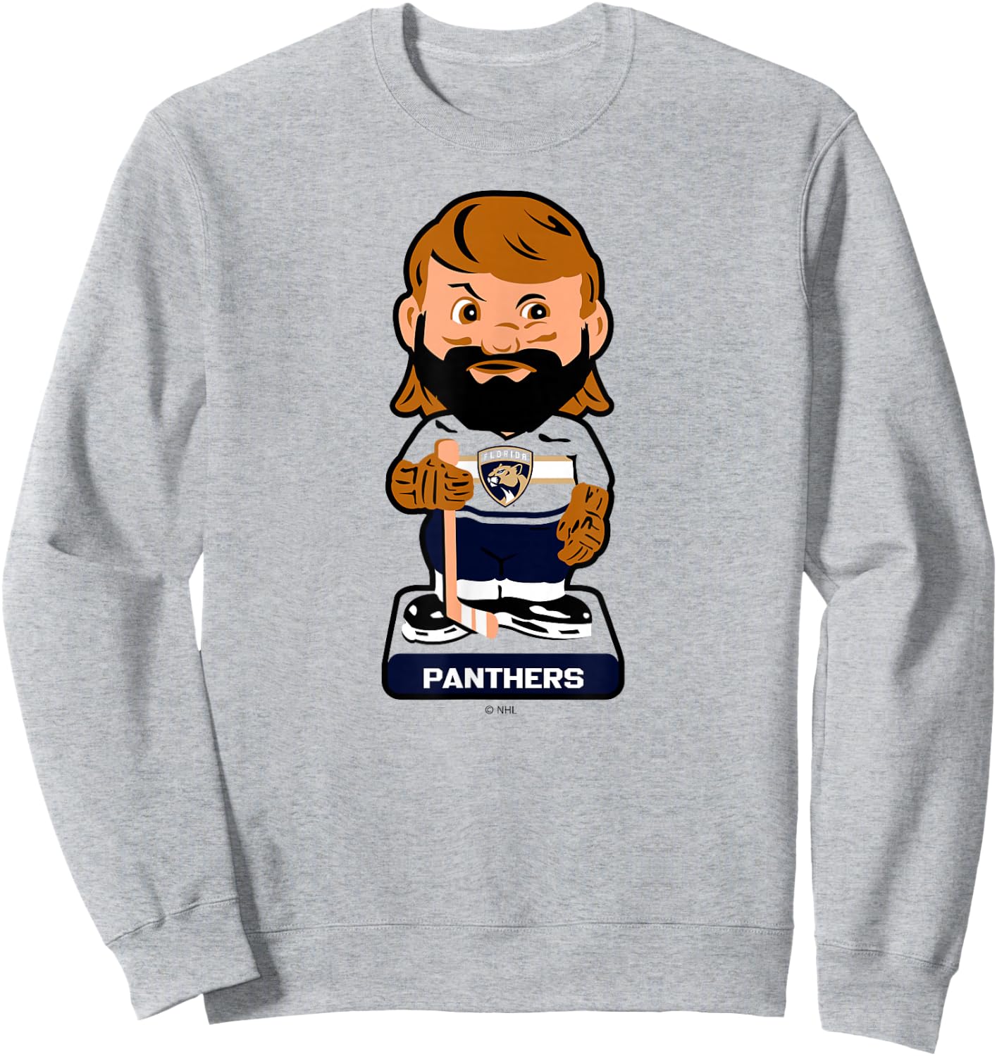 Florida Panthers Bobblehead Red Officially Licensed Sweatshirt - Sweatshirt | Ash