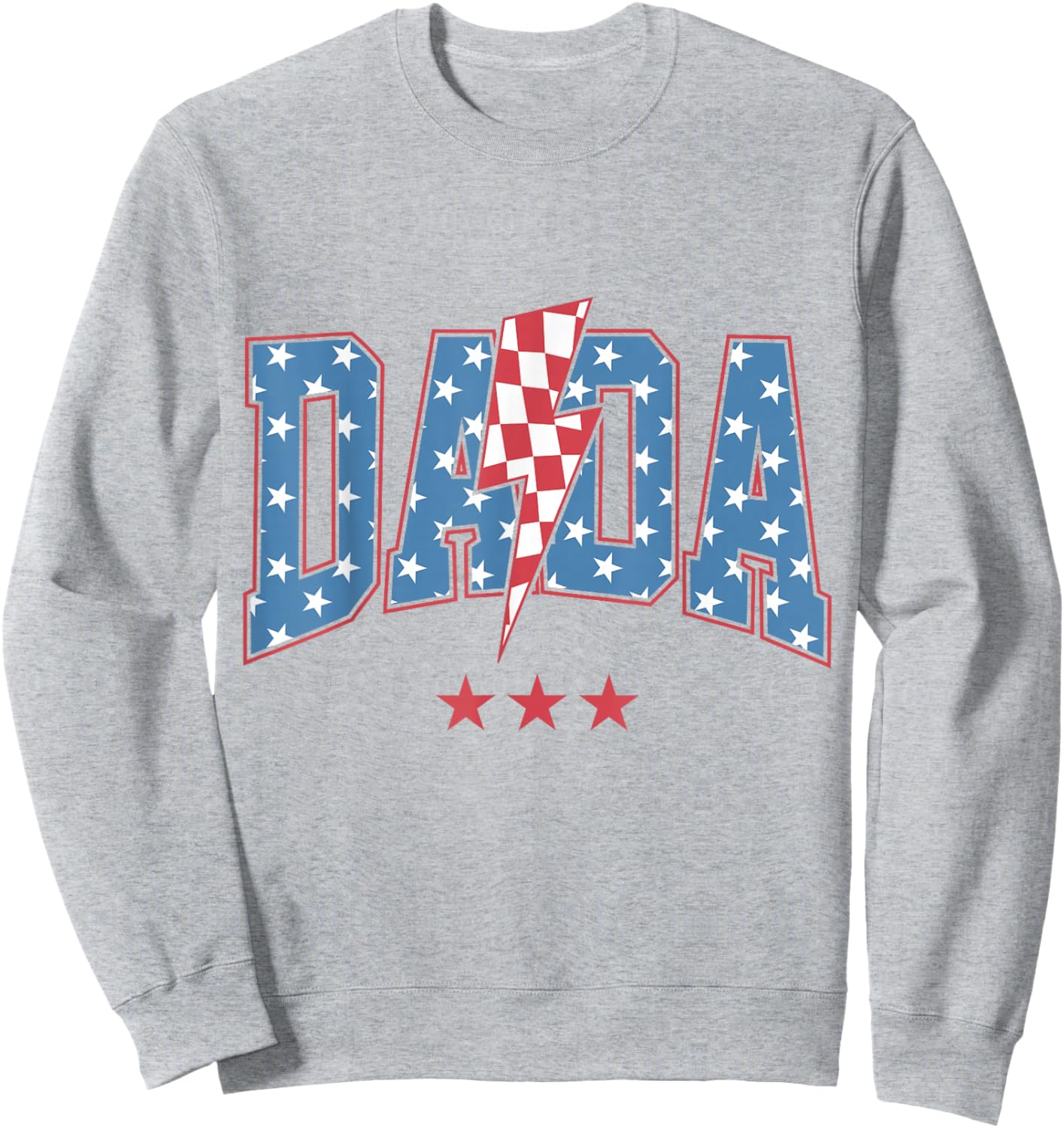 Mama Dada Mini 4th of July American Family Matching Sweatshirt - Sweatshirt | Ash