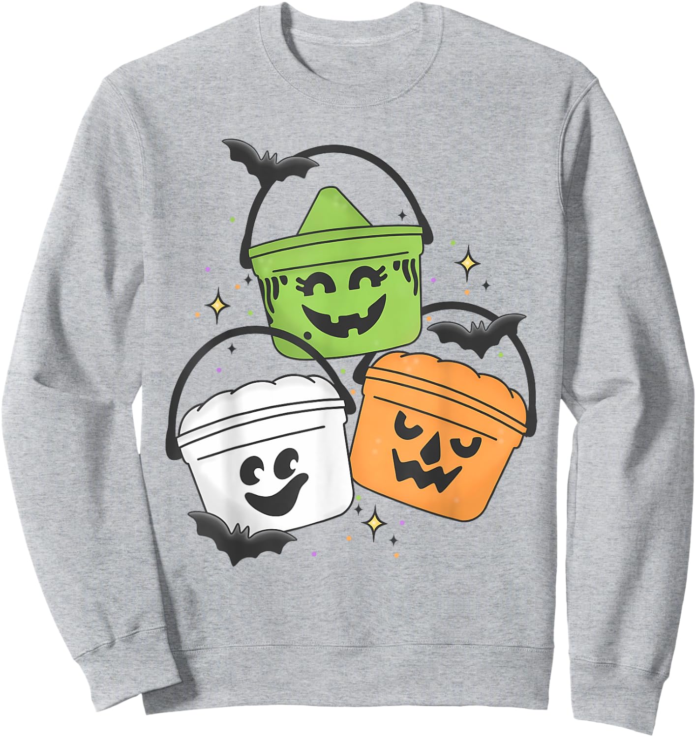Funny Retro Vintage Spooky Chicken Nuggets Pumpkin Halloween Sweatshirt - Sweatshirt | Ash
