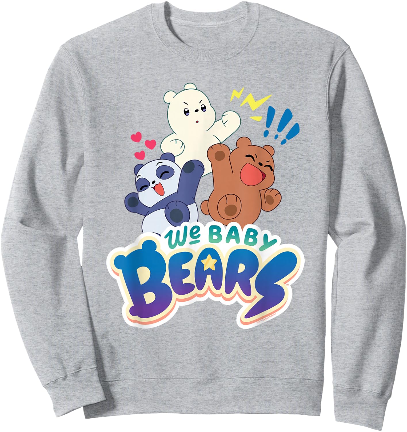 Cartoon Network We Baby Bears Logo and Trio Sweatshirt - Sweatshirt | Ash