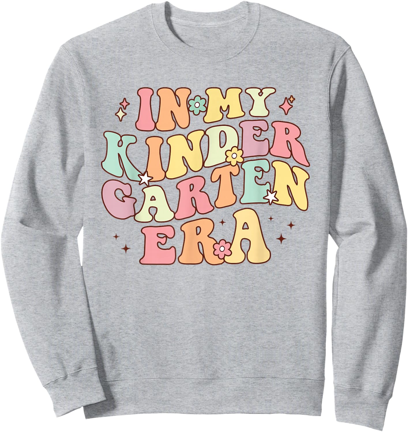 In My Kindergarten Era Retro Back To School Teacher Student Sweatshirt - Sweatshirt | Ash