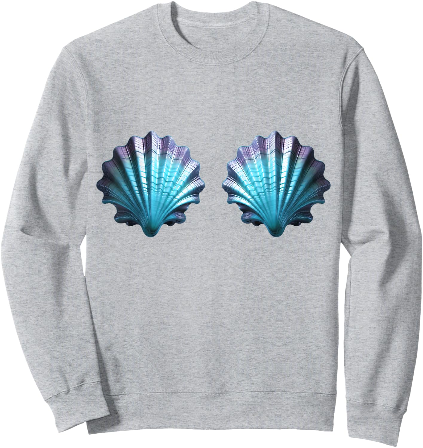 Mermaid Sea Shell Bra Costume Carnival Party Outfit , White Sweatshirt - Sweatshirt | Ash