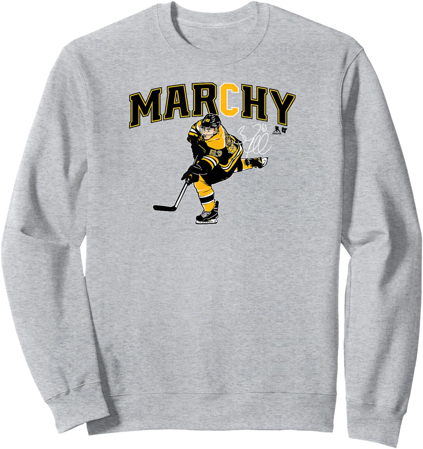 Brad Marchand - Captain Marchy - Boston Hockey Sweatshirt - Sweatshirt | Ash