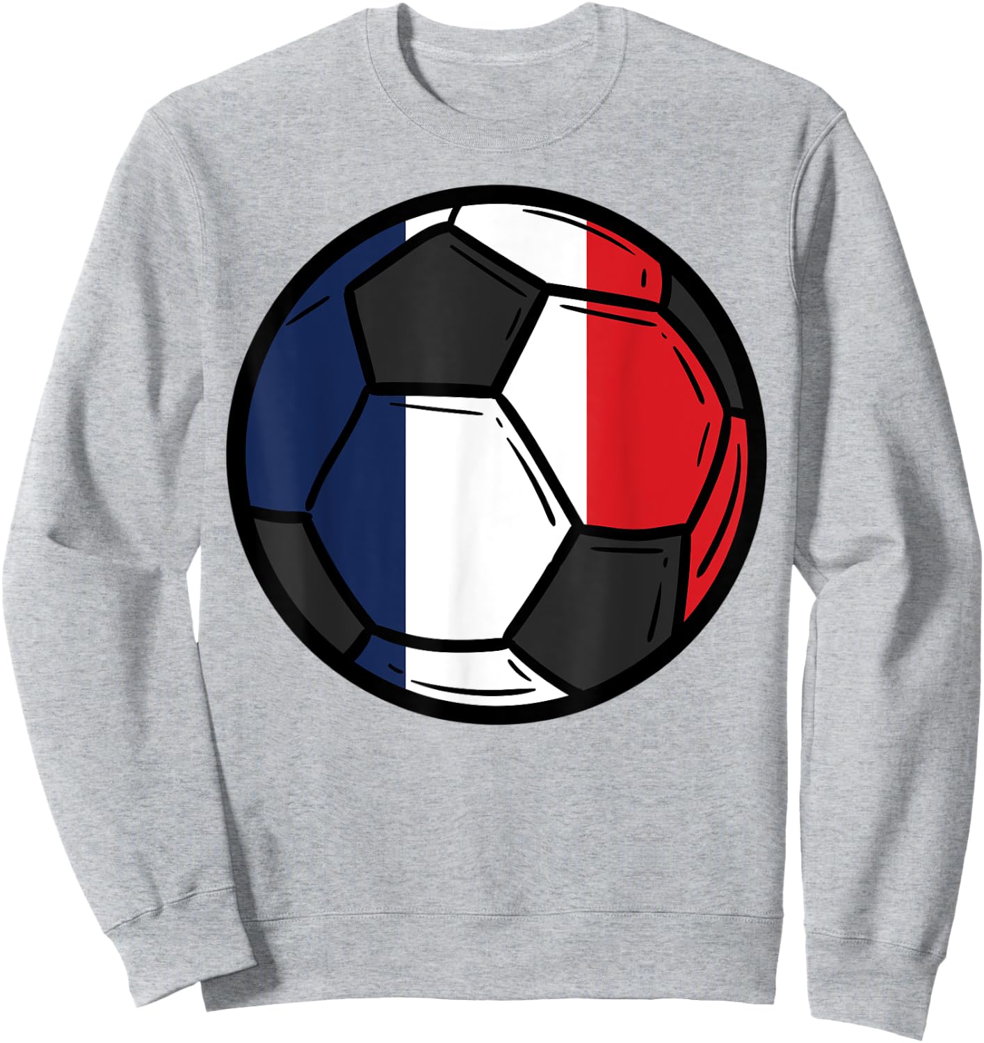 France Flag Soccer Ball French Fan Men Women Kids Boys Girls Sweatshirt - Sweatshirt | Ash