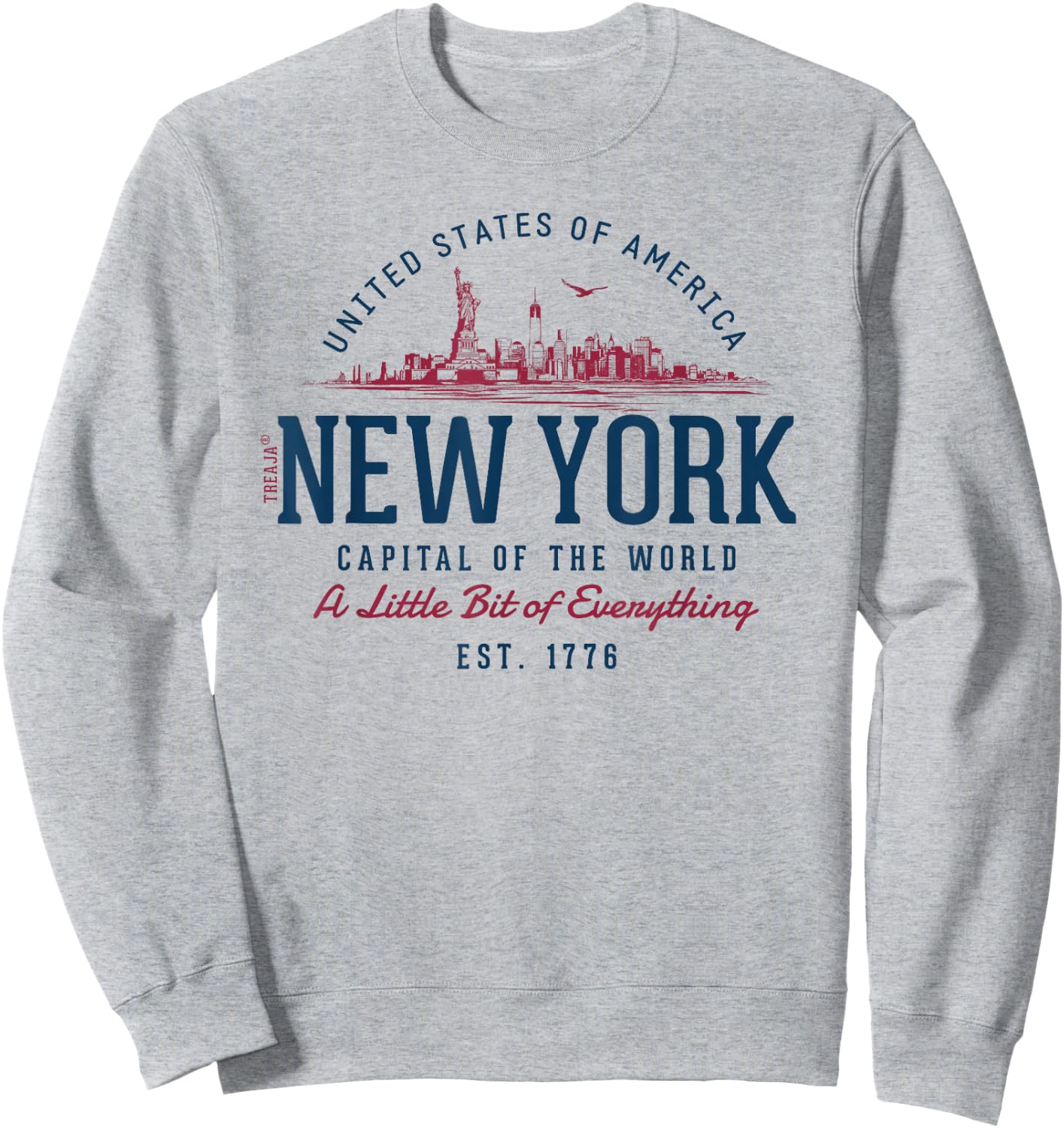 Vintage Look Retro Style United States New York , White Sweatshirt - Sweatshirt | Ash