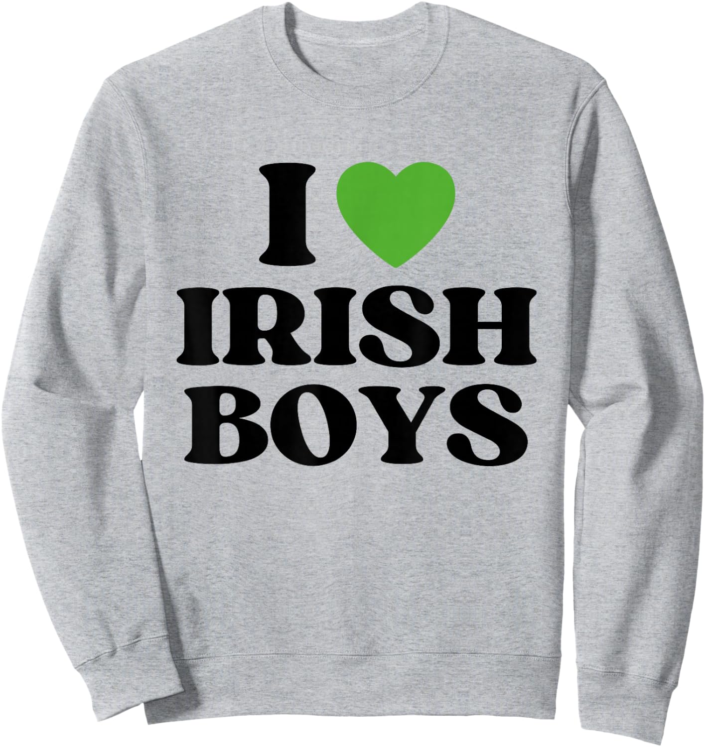 Funny I Love Irish Boys I Red Heart British Boys Irland Sweatshirt - Sweatshirt | Ash