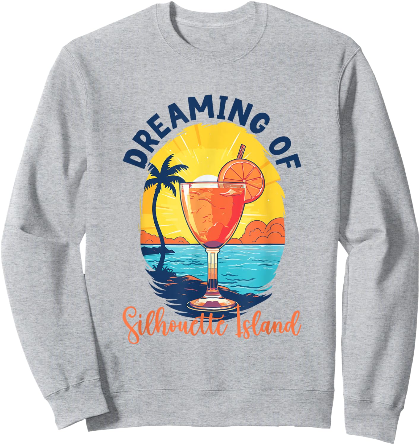Träume von Silhouette Island Sweatshirt - Sweatshirt | Ash