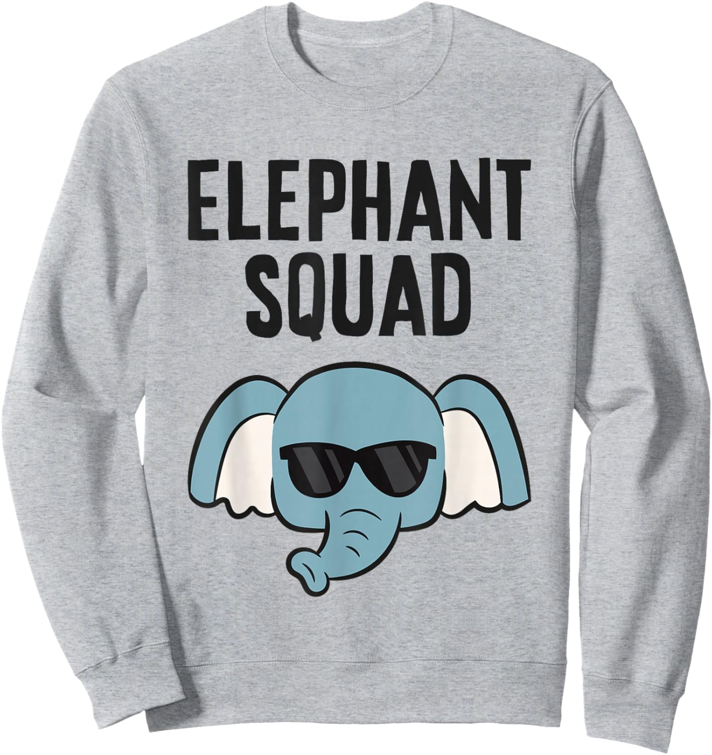 Elephant Squad Funny Team Elephant Sweatshirt - Sweatshirt | Ash