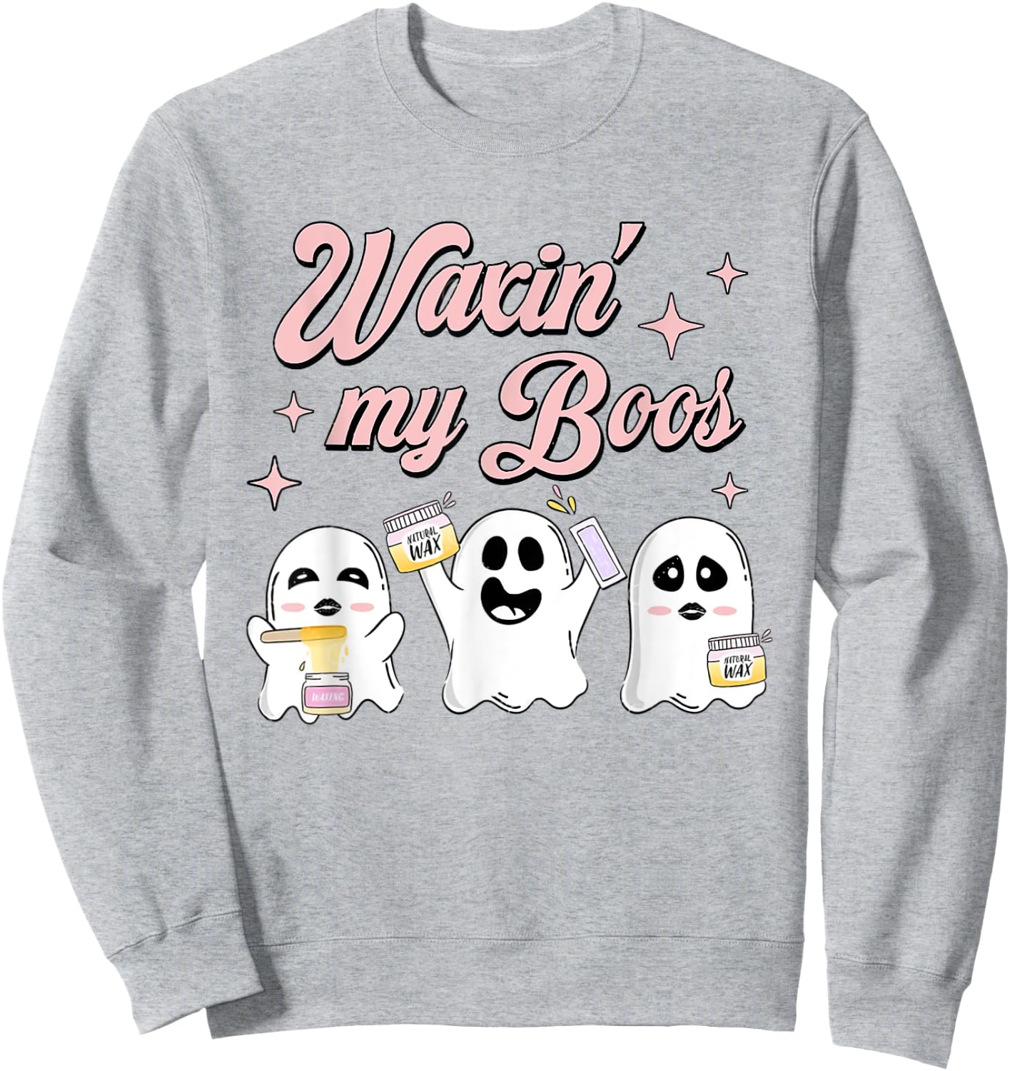 Waxing My Boos Waxing Technician Halloween Spooky Waxing Sweatshirt - Sweatshirt | Ash