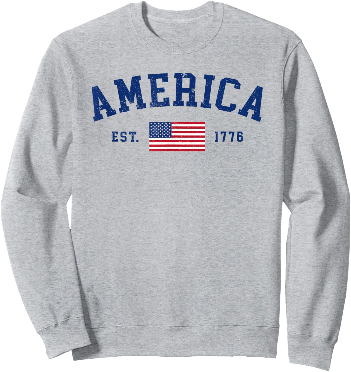 American Flag USA United States Of America US 4th of July Sweatshirt - Sweatshirt | Ash