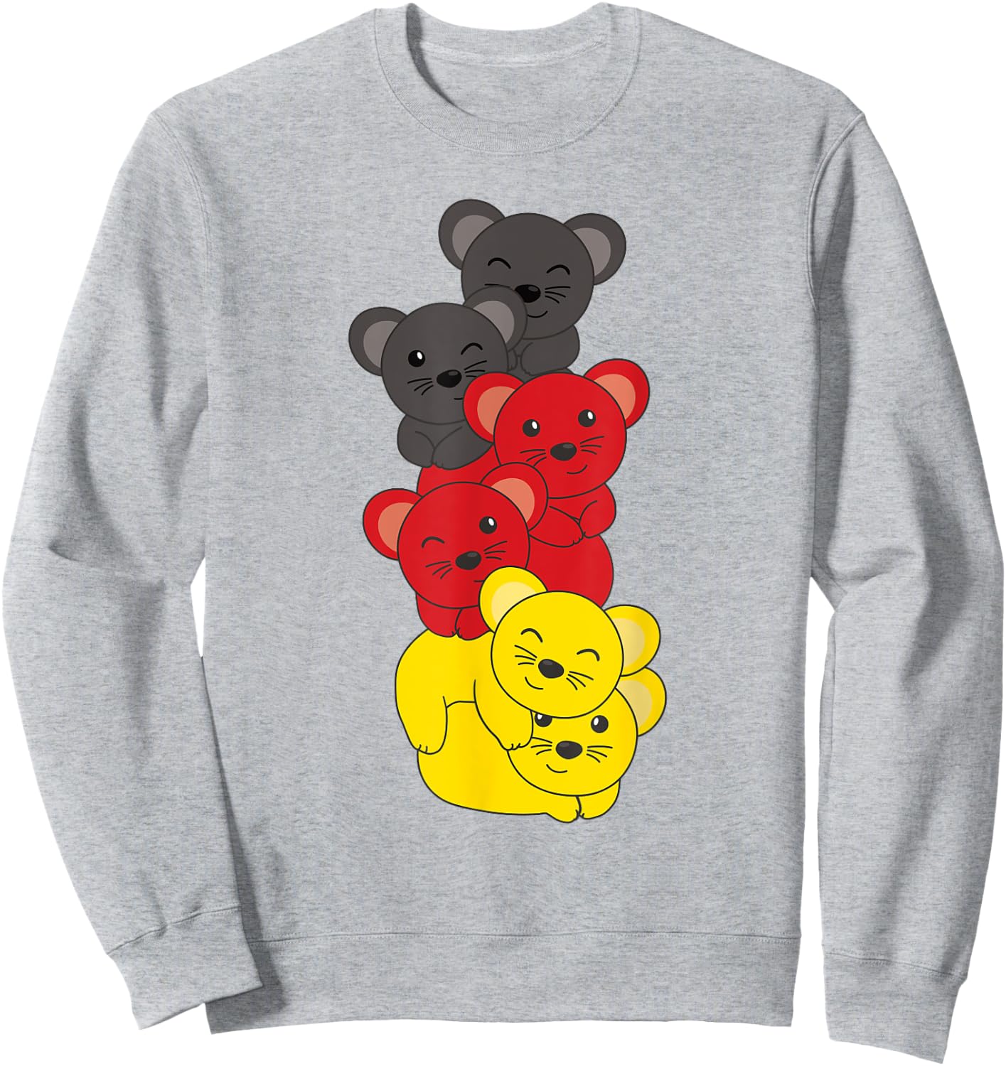 Deutsche flagge Maus deutsch Deutschland Mäuse Sweatshirt - Sweatshirt | Ash