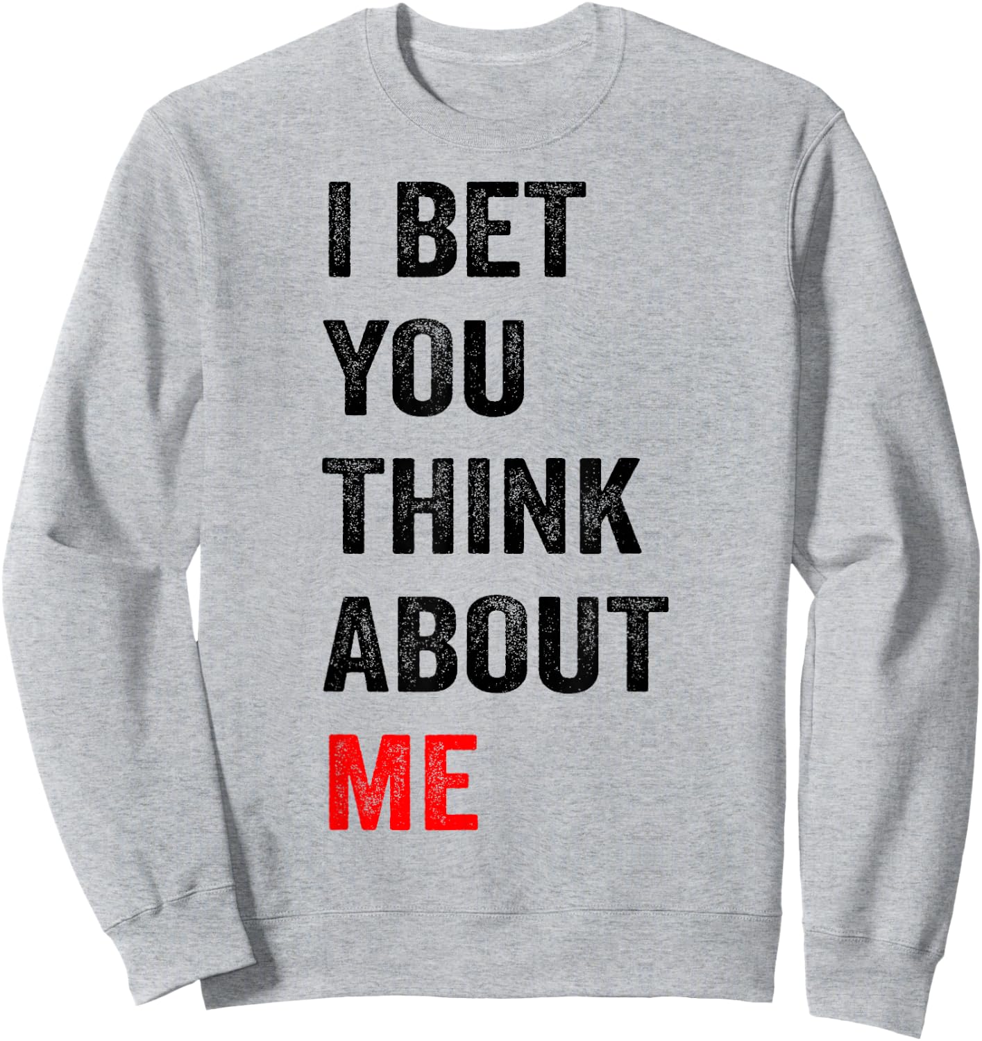 with German Text "Ich wette du denkst an mich, White Sweatshirt - Sweatshirt | Ash