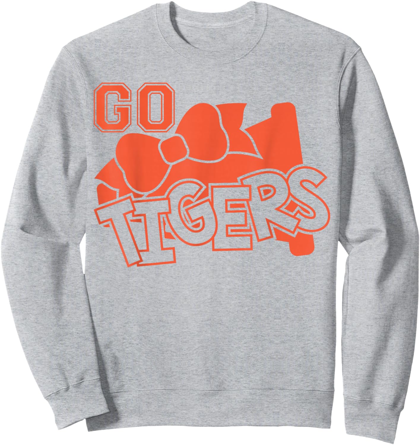Go Cheer Tigers Football Sweatshirt - Sweatshirt | Ash