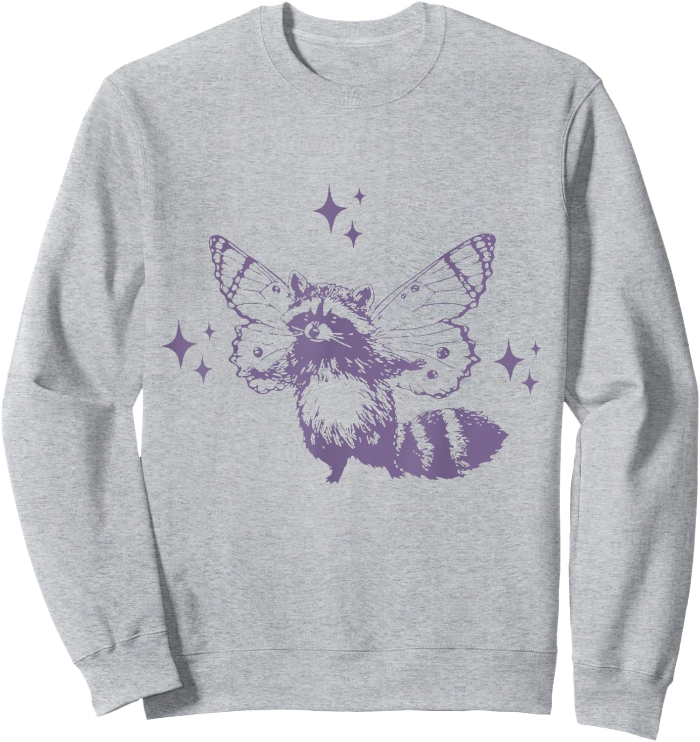 Flying Raccoon With Butterfly Wings Sweatshirt - Sweatshirt | Ash