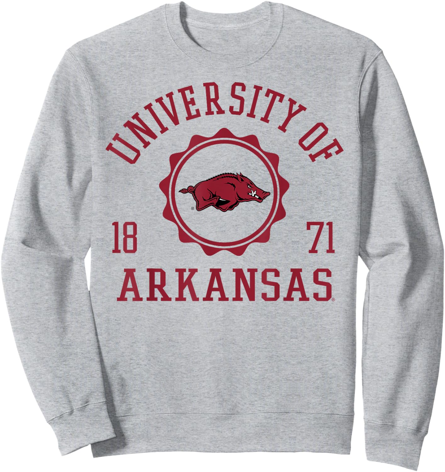 Arkansas Razorbacks Stamp Officially Licensed Sweatshirt - Sweatshirt | Ash