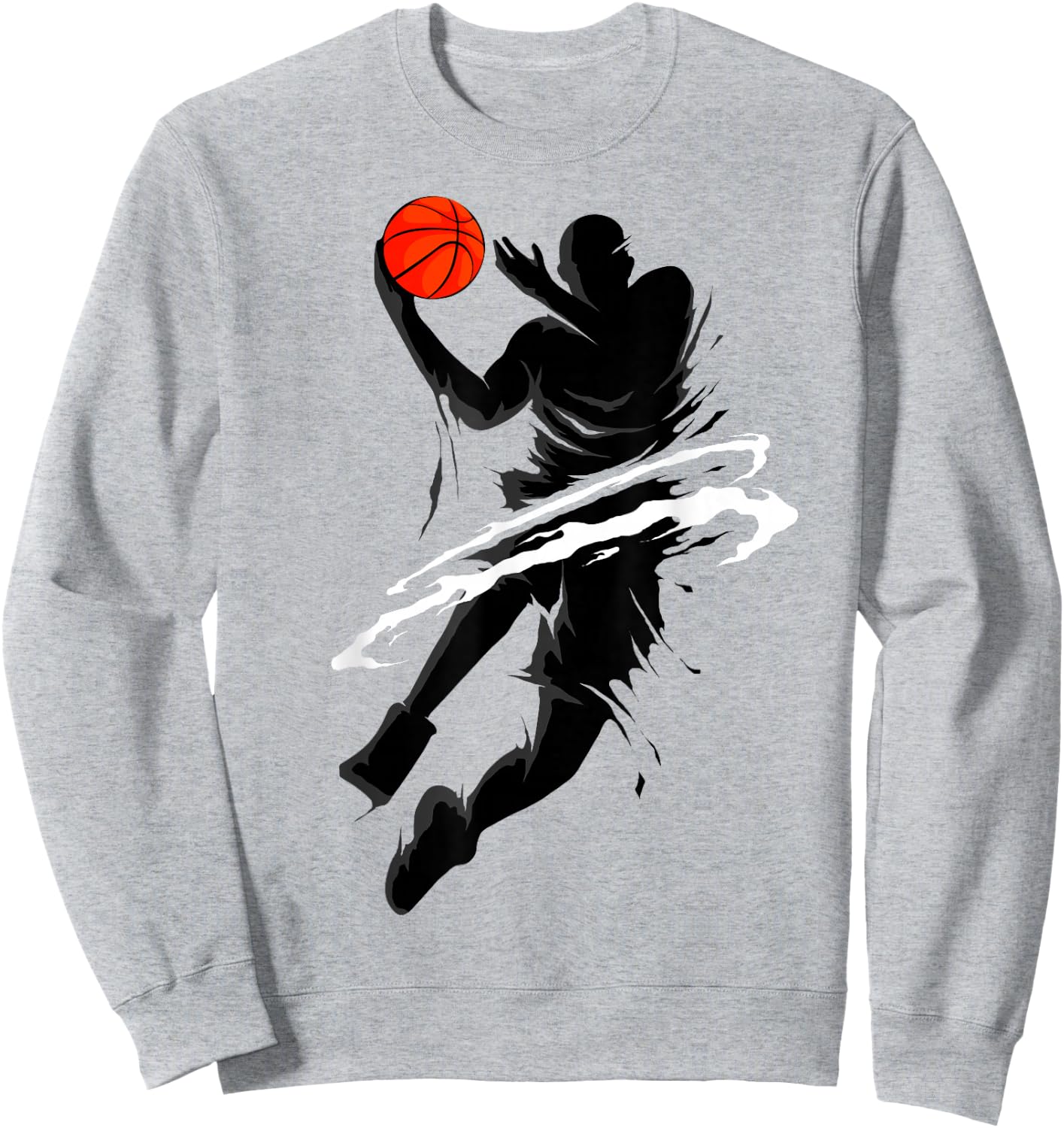 Basketball Player Fan Hoops Basketball Slam Dunk Game Day Sweatshirt - Sweatshirt | Ash
