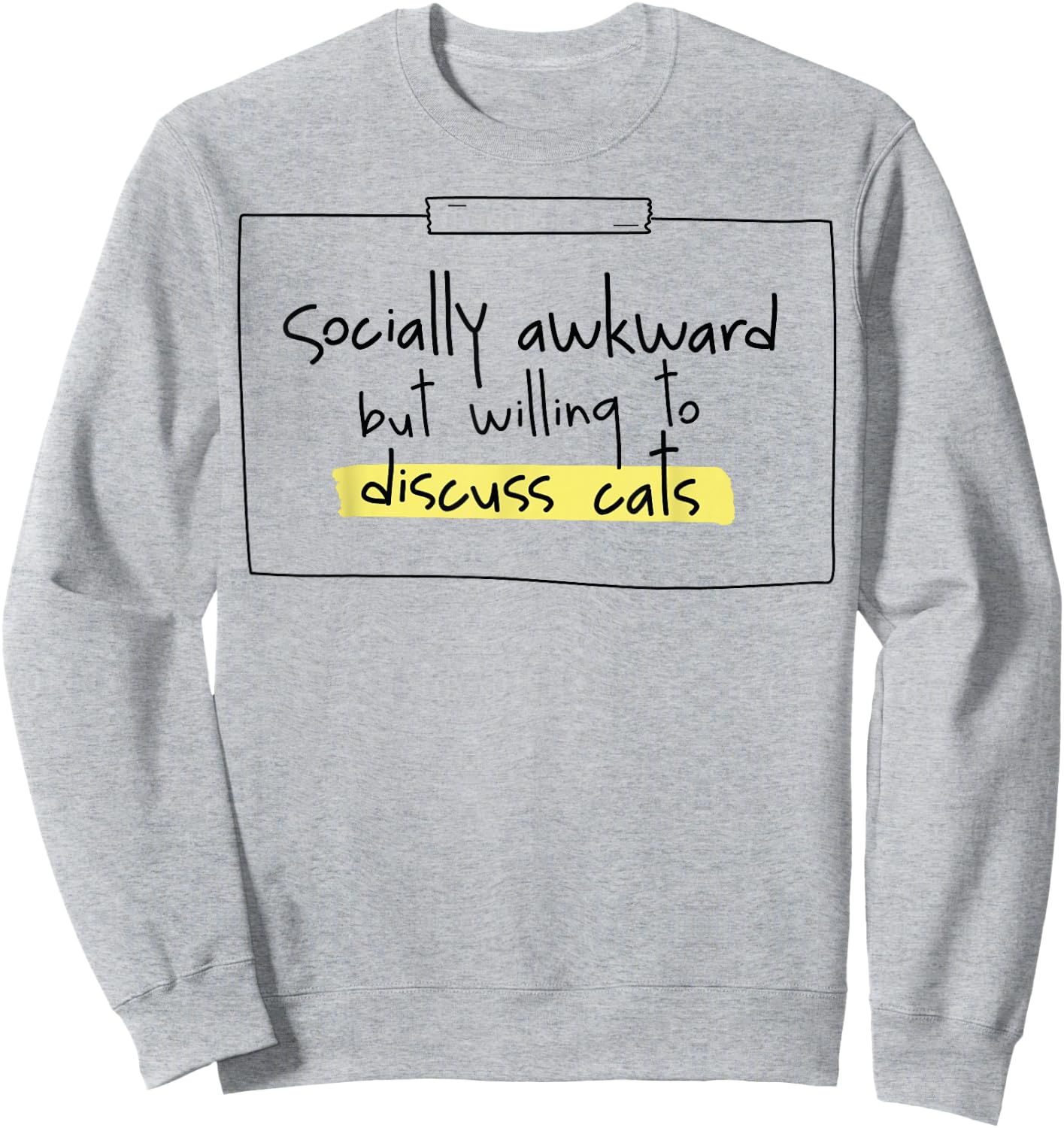 Socially Awkward Cat Sweatshirt - Sweatshirt | Ash