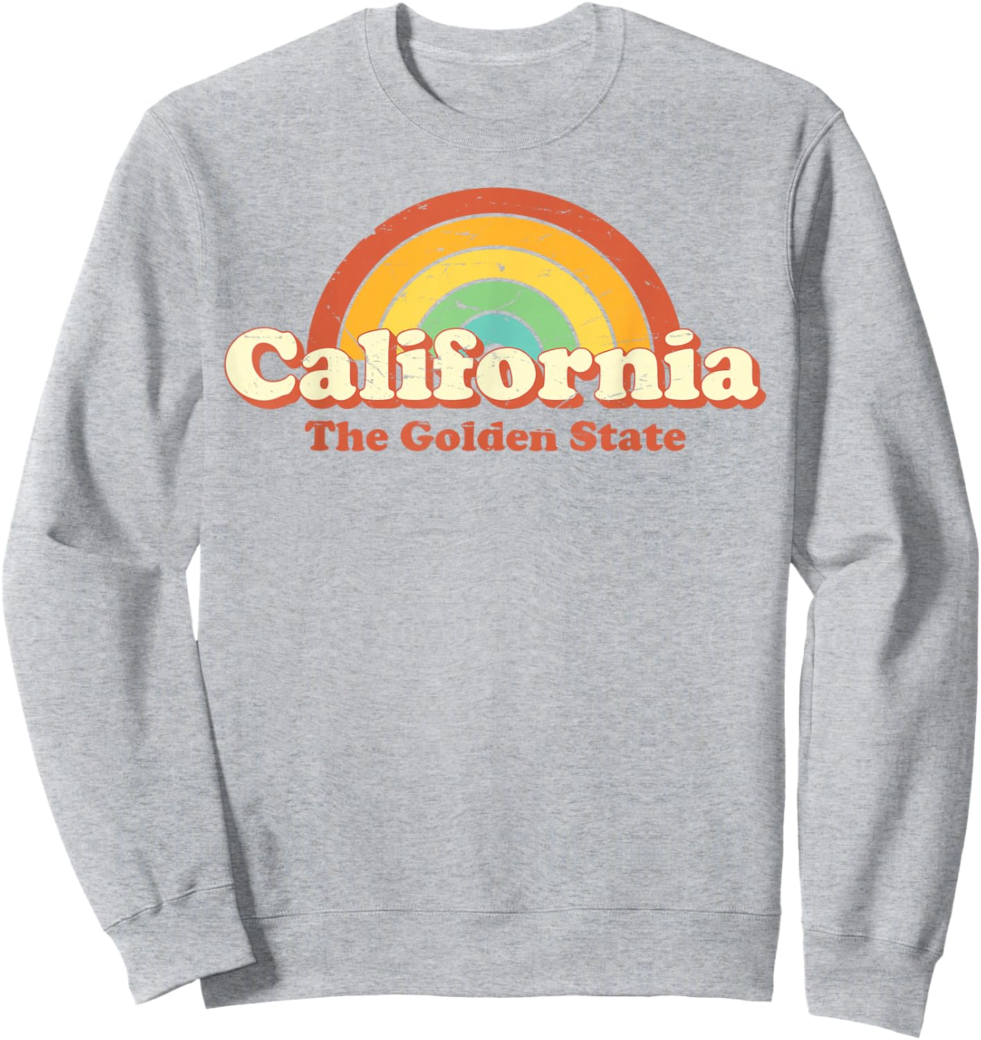 California retro vintage Regenbogen 70er Sweatshirt - Sweatshirt | Ash
