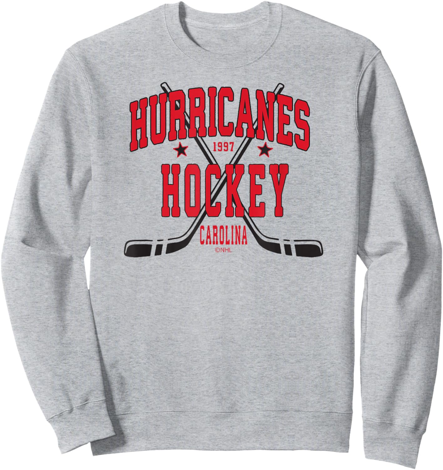 Carolina Hurricanes Stars Gray Officially Licensed Sweatshirt - Sweatshirt | Ash