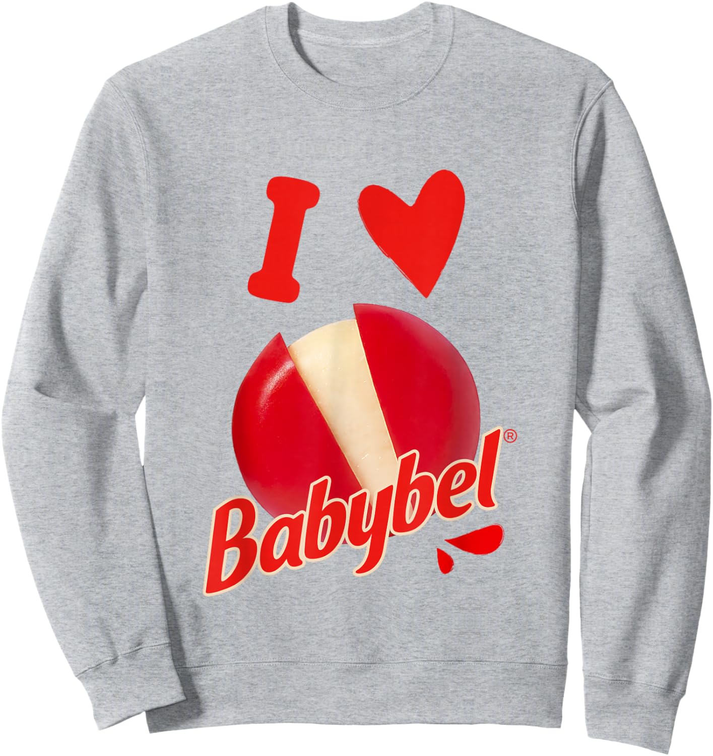 Babybel I Love Babybel Heart , White Sweatshirt - Sweatshirt | Ash
