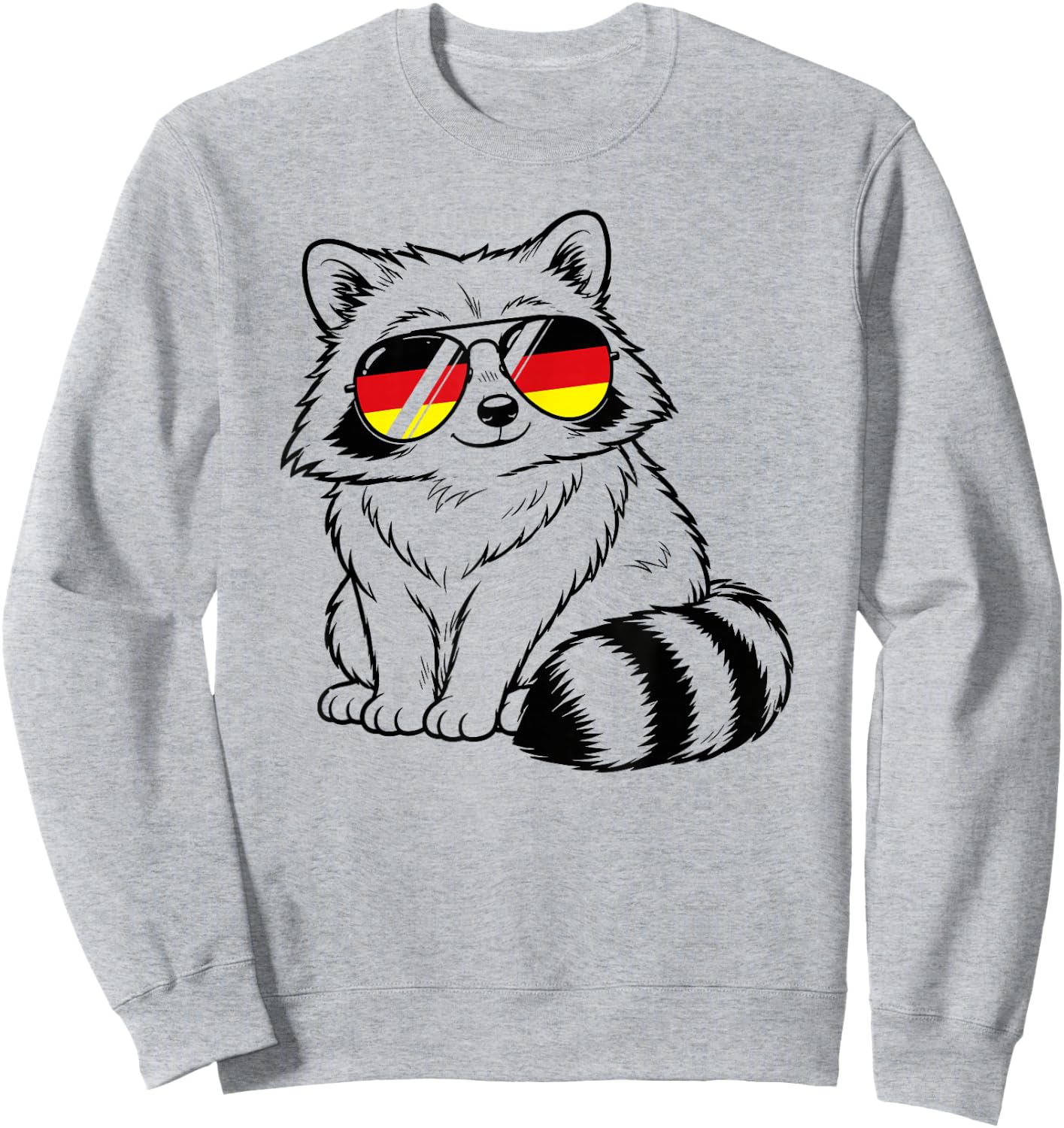 Deutsche Flagge Waschbär deutsch Deutschland Waschbären Sweatshirt - Sweatshirt | Ash