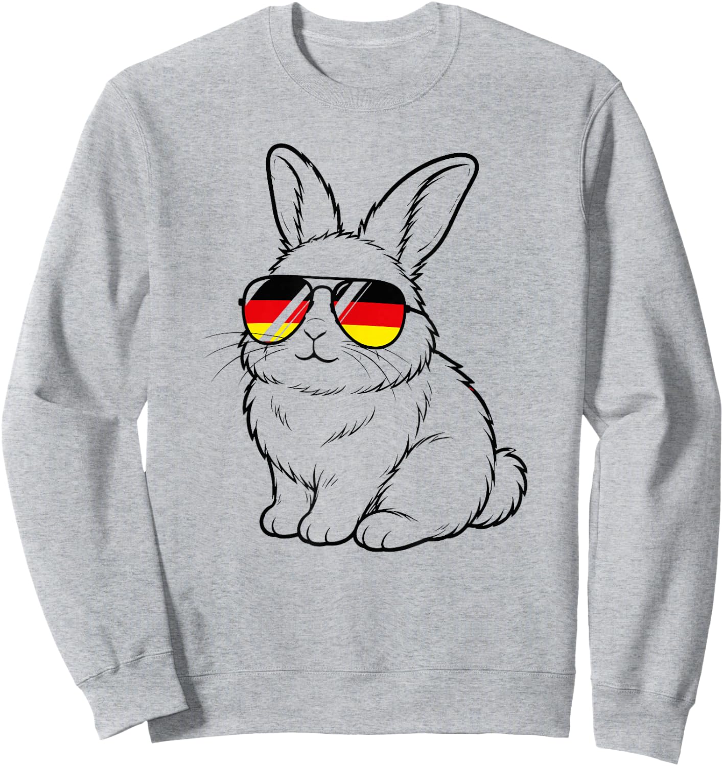 Deutsche Flagge Hase deutsch Deutschland Hasen Sweatshirt - Sweatshirt | Ash
