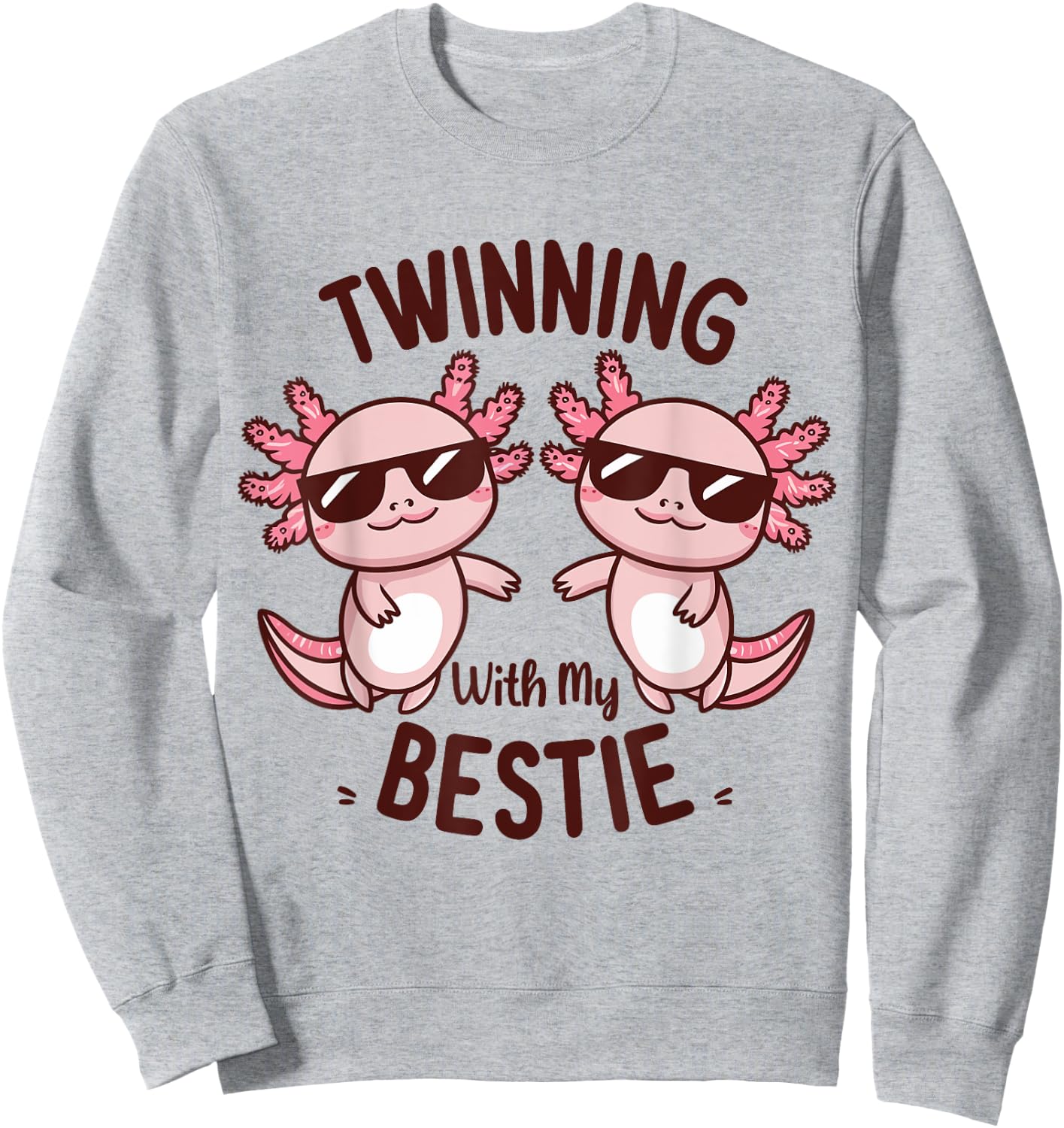 Twinning With My Bestie, Friends Spirit Week Girls Kids Day Sweatshirt - Sweatshirt | Ash