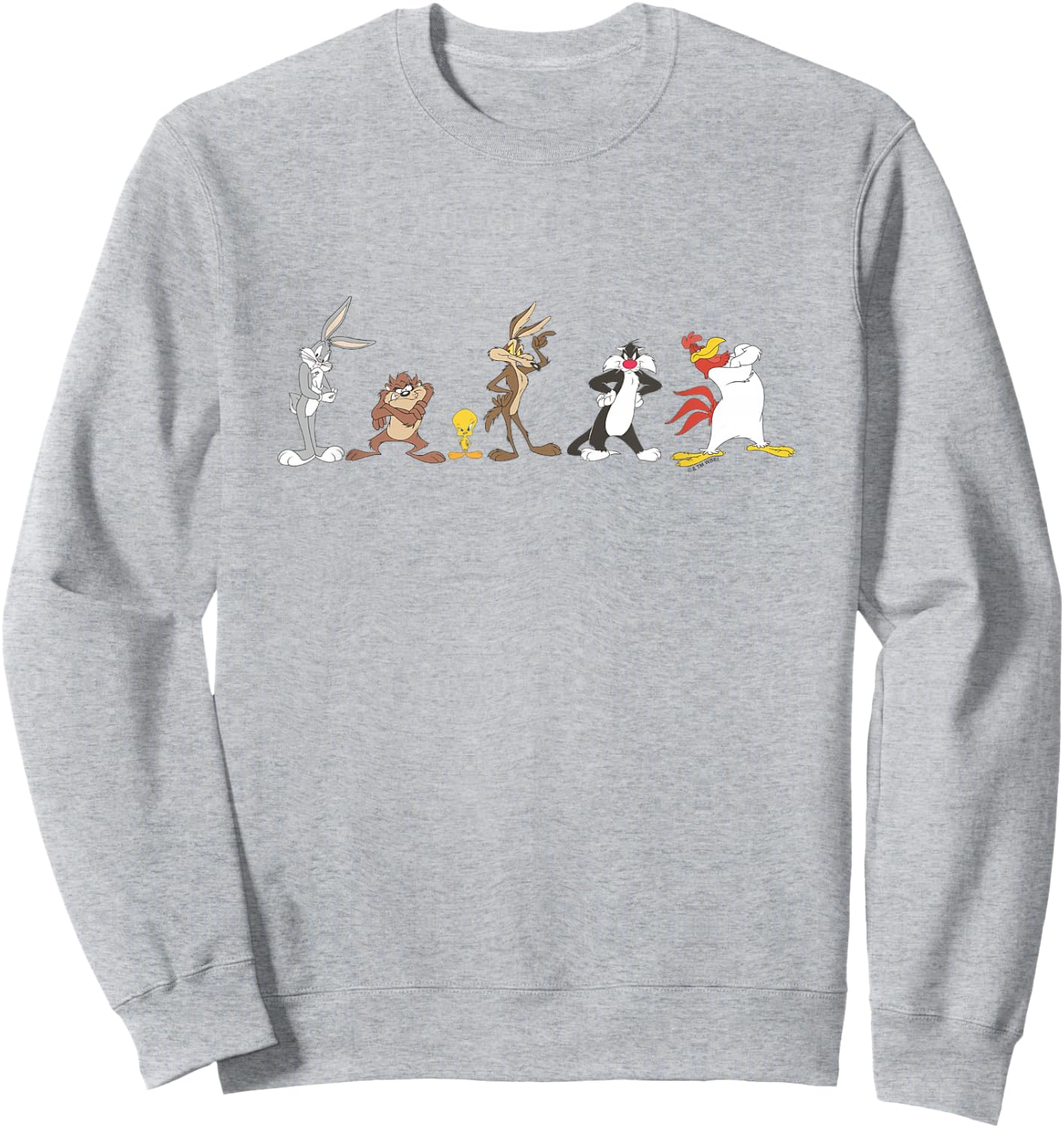 Looney Tunes Classic Characters Lineup Logo Sweatshirt - Sweatshirt | Ash