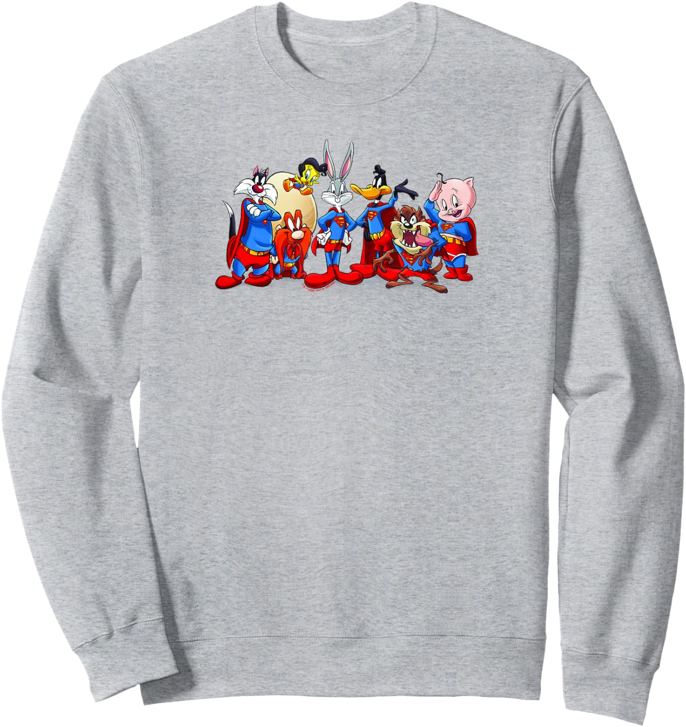 WB 100 Looney Tunes Group Shot Superman Special Collection Sweatshirt - Sweatshirt | Ash