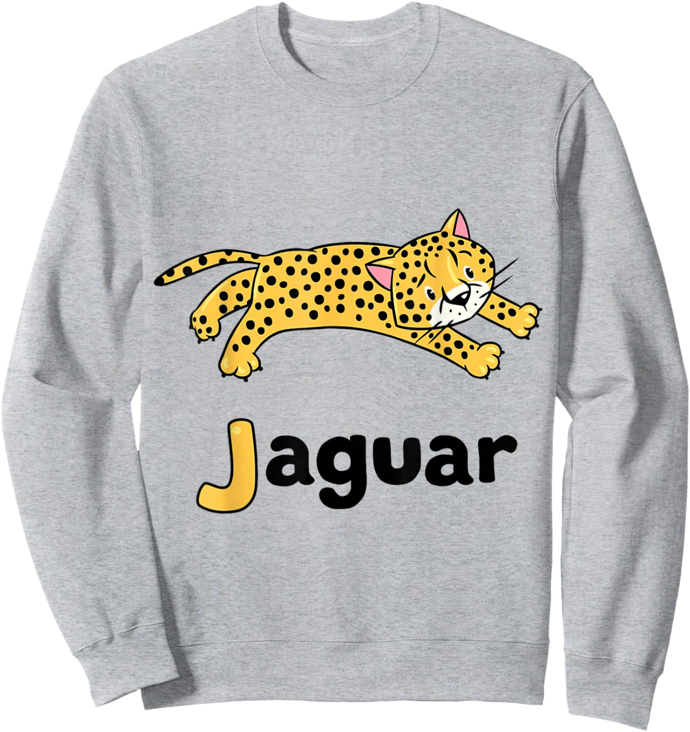 J is for Jaguar ABC Alphabet for Teachers Students Sweatshirt - Sweatshirt | Ash