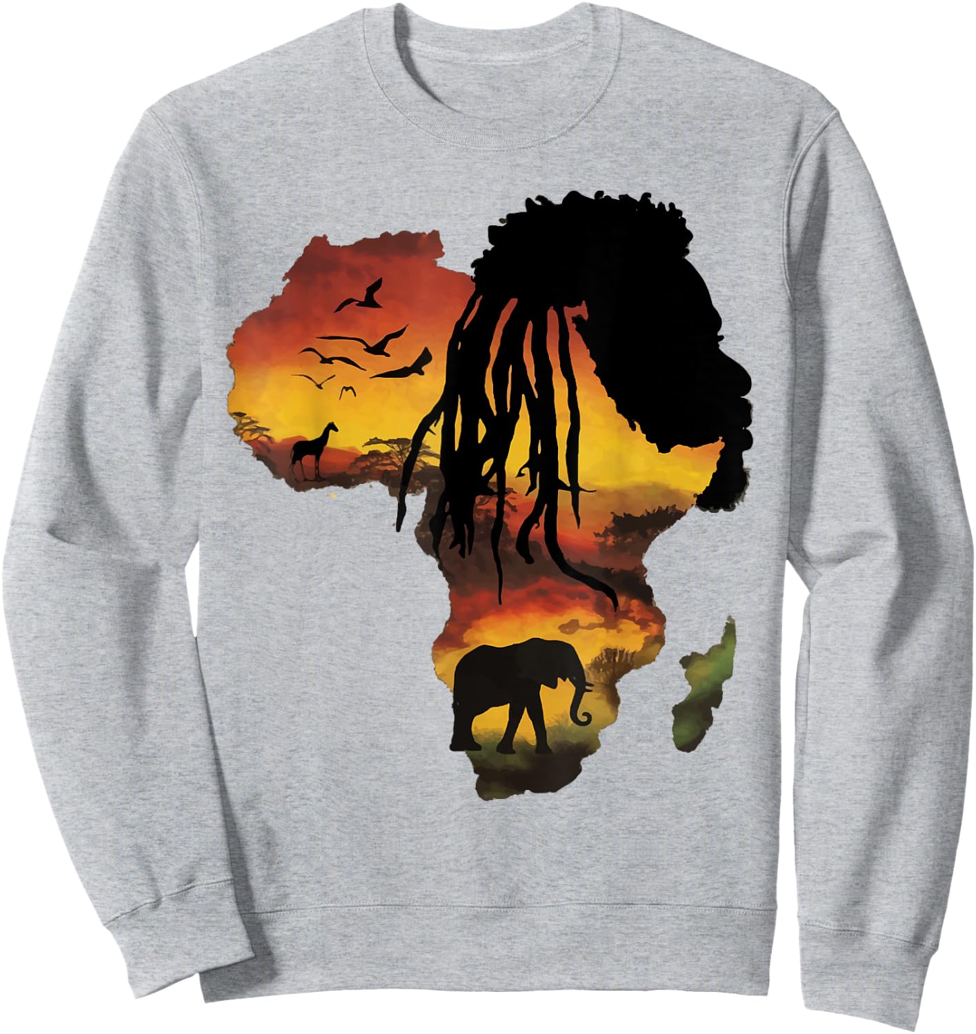 Africa Is Calling I Must Go African Heritage Family Roots Sweatshirt - Sweatshirt | Ash