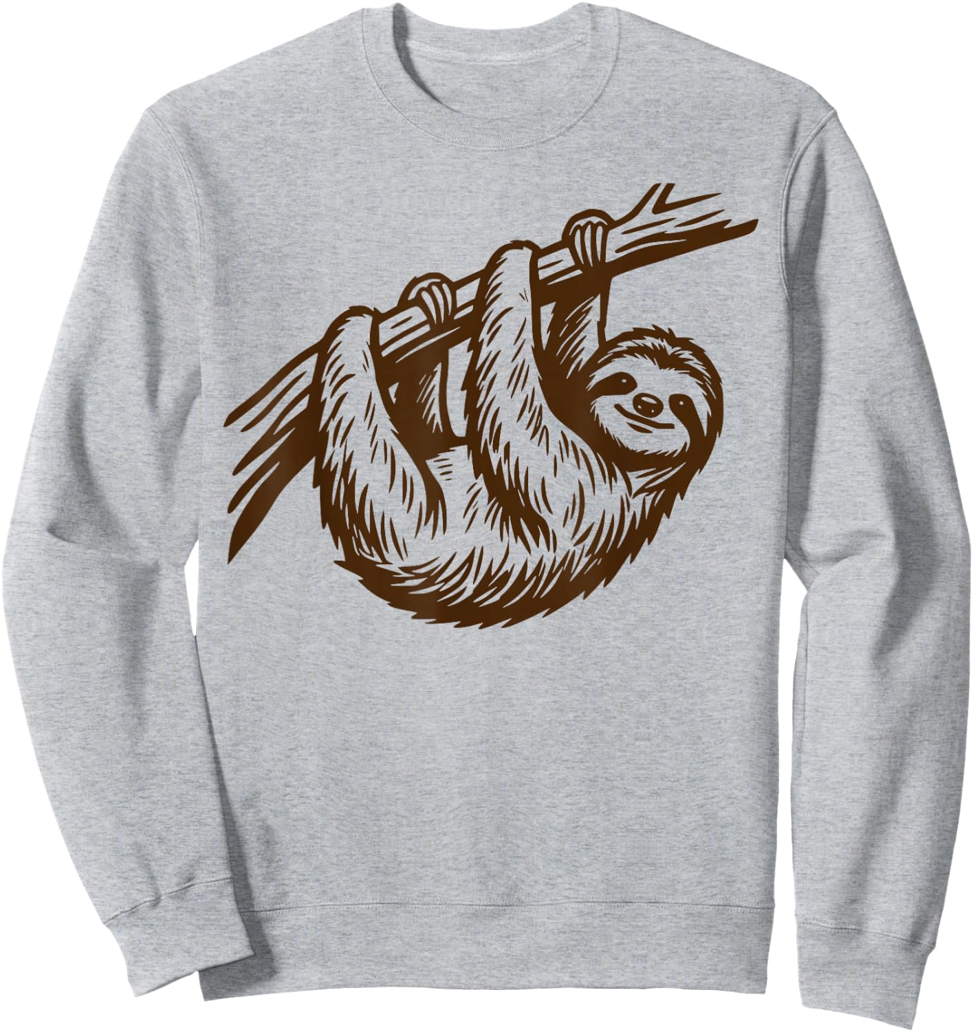 Kids Sloth Shirt Cute Hanging Sloth Boys Girls Sweatshirt - Sweatshirt | Ash