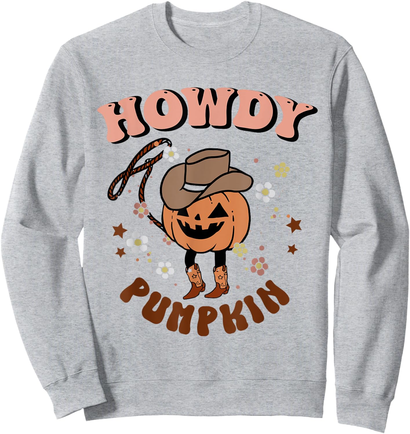 Howdy Pumpkin Rodeo Western Fall Southern Halloween Sweatshirt - Sweatshirt | Ash