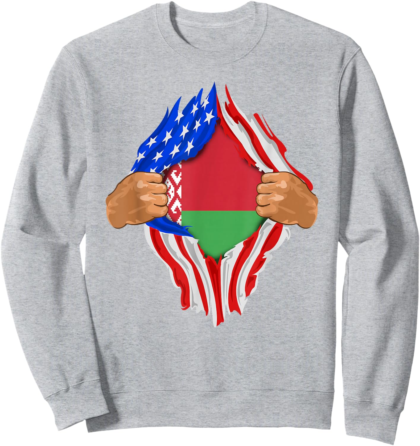 Belarusian Blood Inside Me | Belarus Flag Gift Sweatshirt - Sweatshirt | Ash