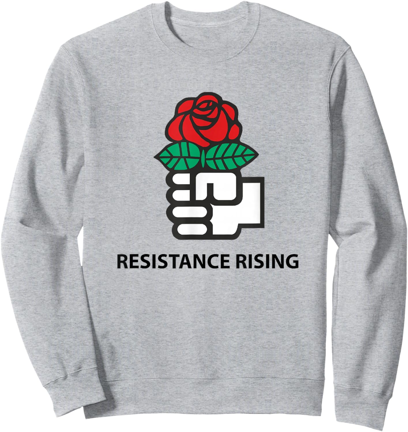 Democratic Socialists of America (DSA) Resistance Rising Sweatshirt - Sweatshirt | Ash