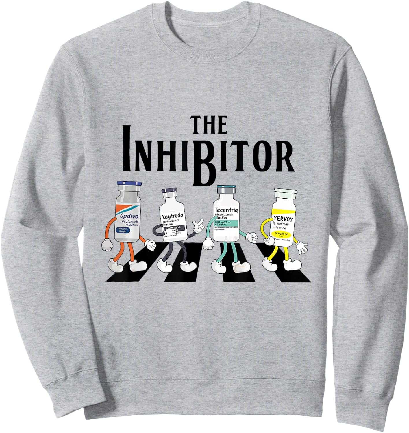 Oncology Nurse Shirt The Inhibitor Immunotherapy Sweatshirt - Sweatshirt | Ash