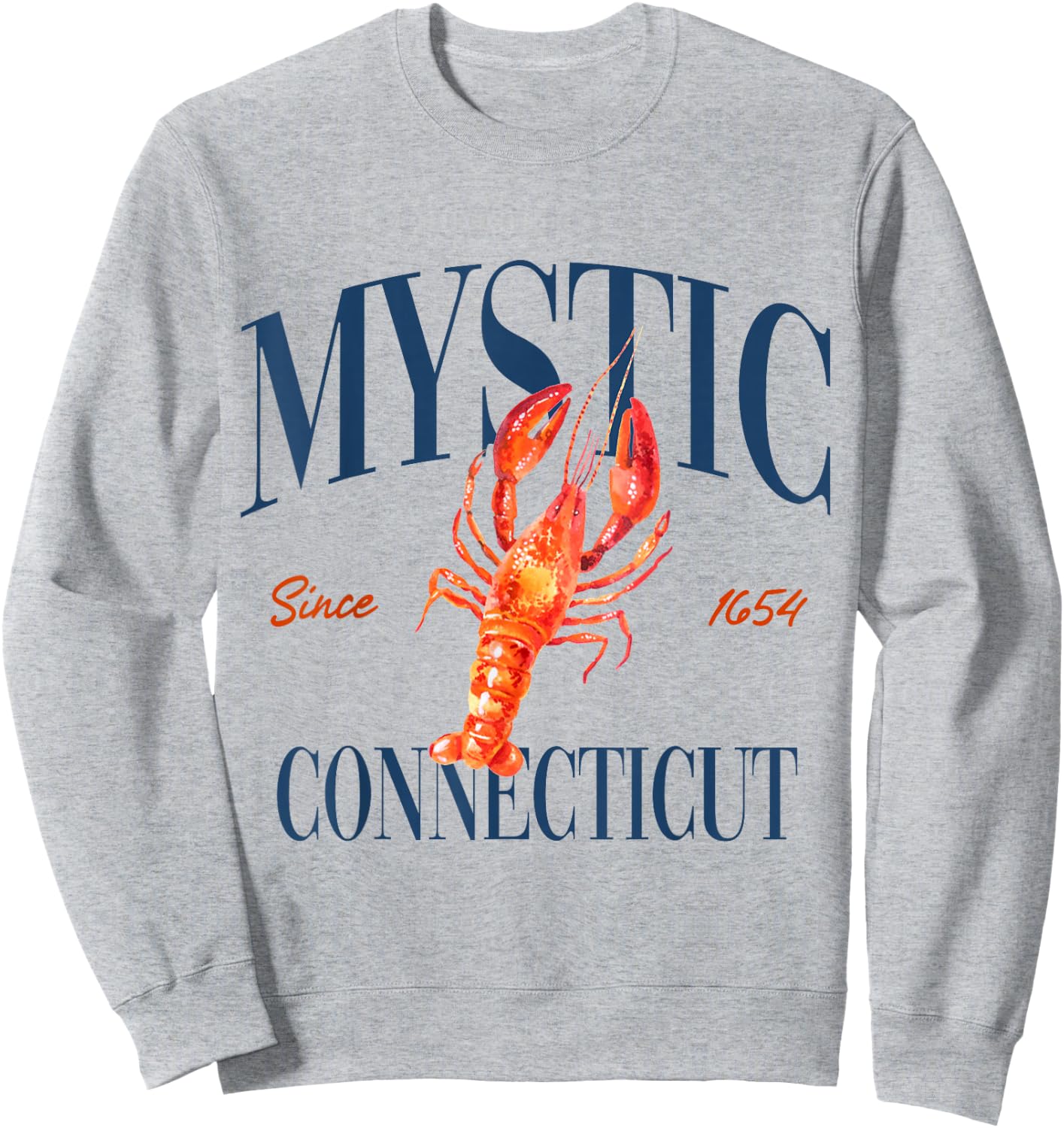 Mystic Connecticut Est. 1654 - Old Money, Retro, Classic Sweatshirt - Sweatshirt | Ash