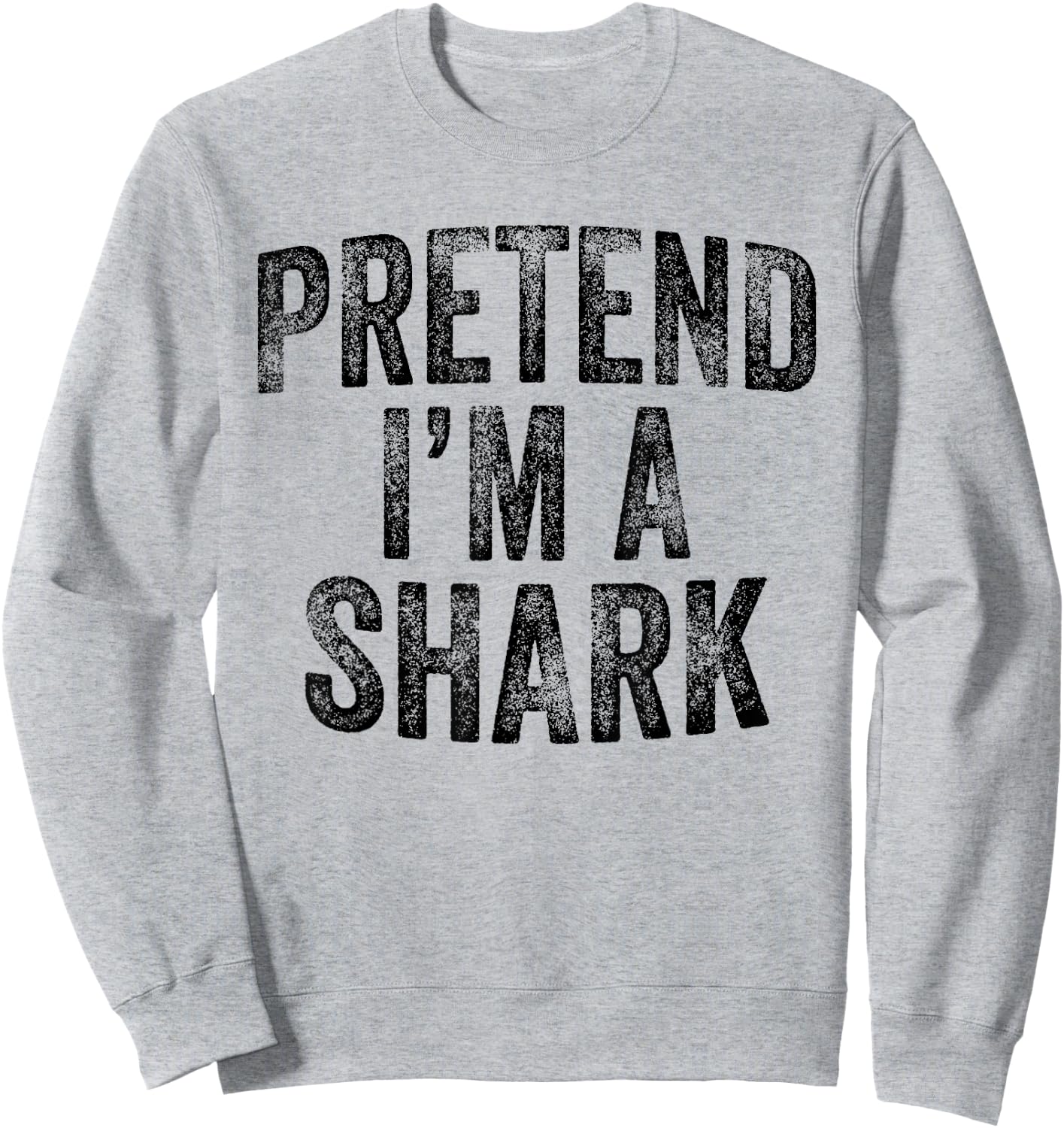 Pretend I'm A Shark Family Lazy Easy Halloween Party Costume Sweatshirt - Sweatshirt | Ash