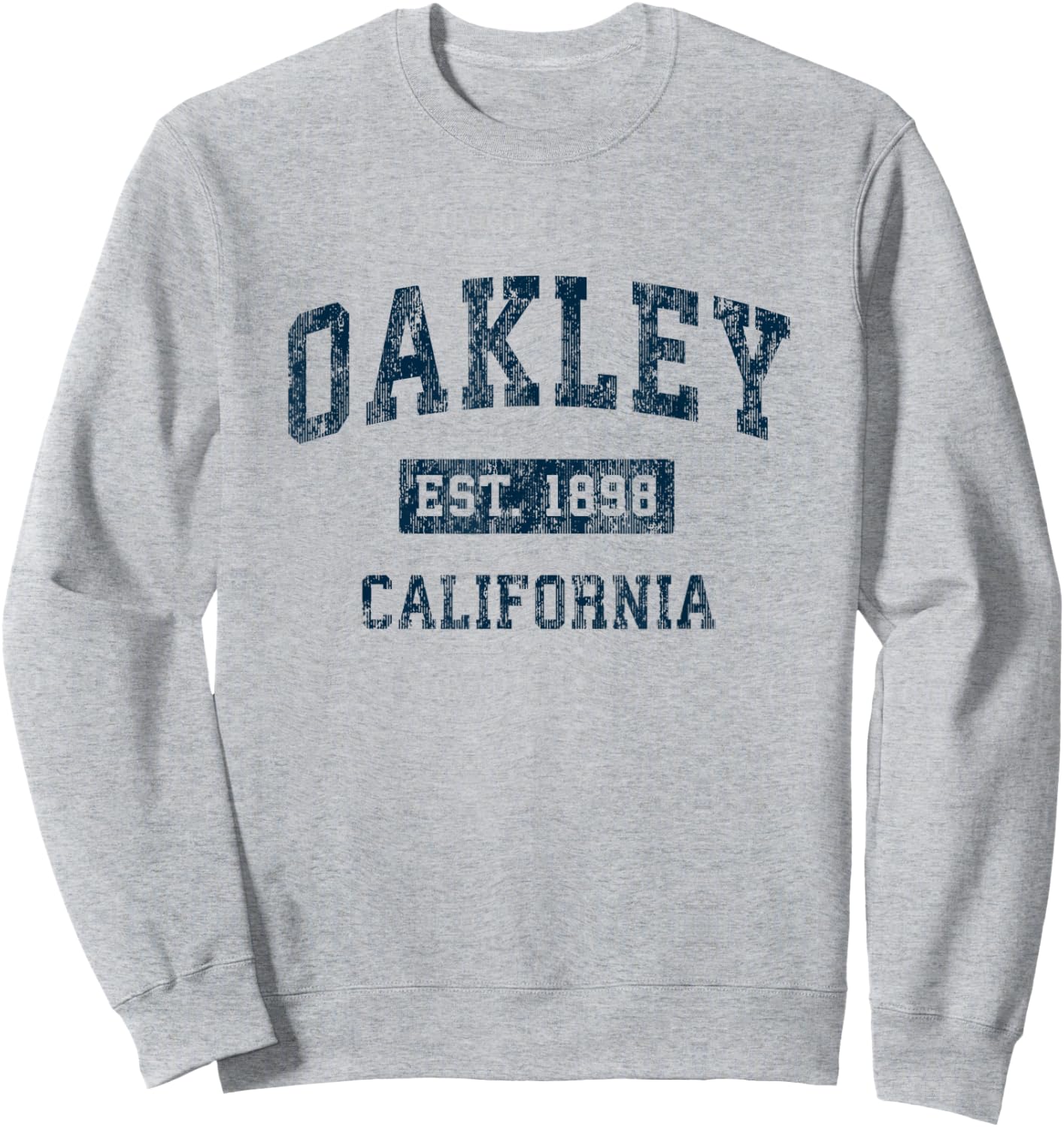 Oakley California CA Vintage Sports Design Marineblau Druck Sweatshirt - Sweatshirt | Ash