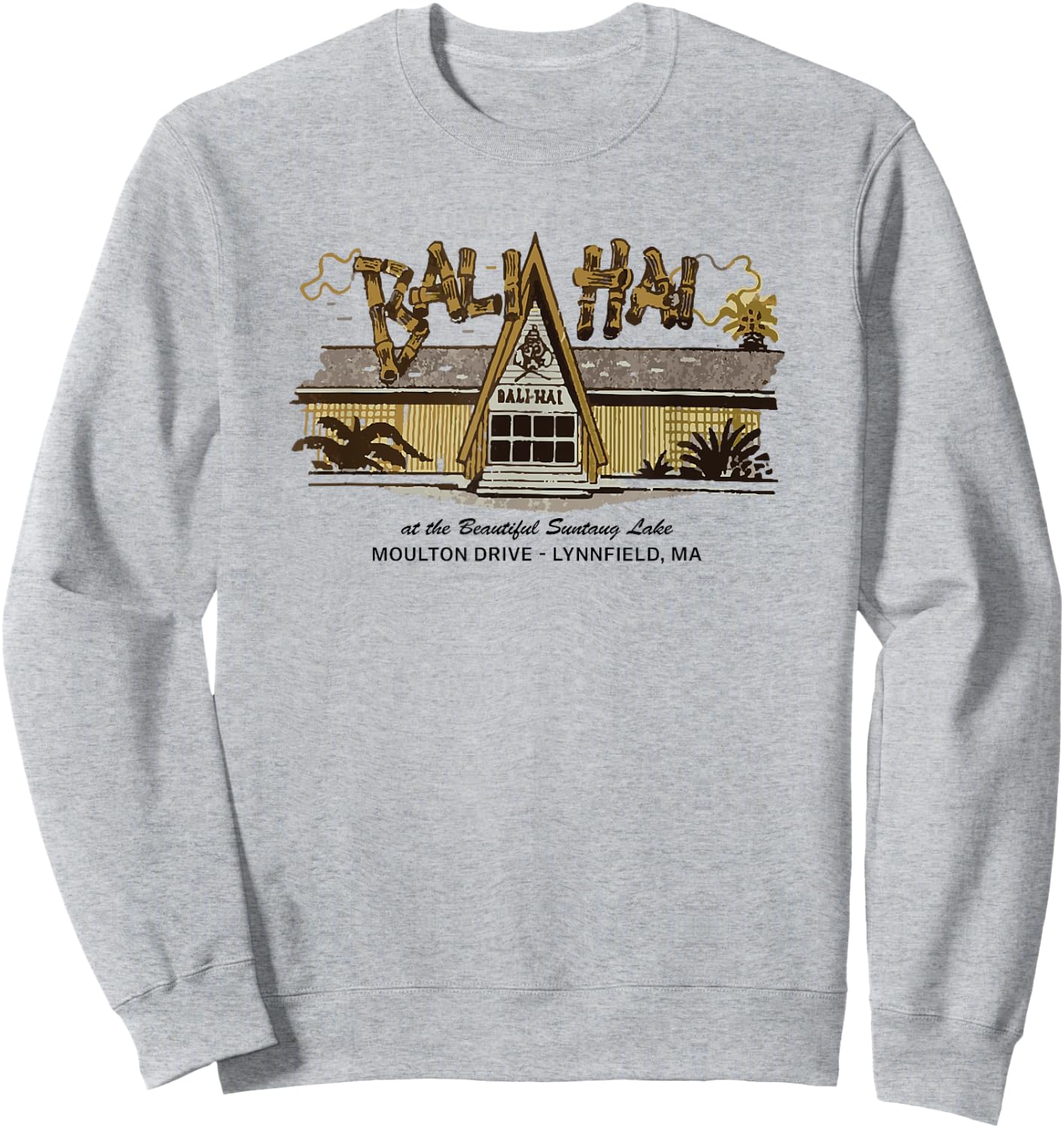 Bali Hai Retro Tiki Lounge Hipster Vintage Men's Graphic Sweatshirt - Sweatshirt | Ash