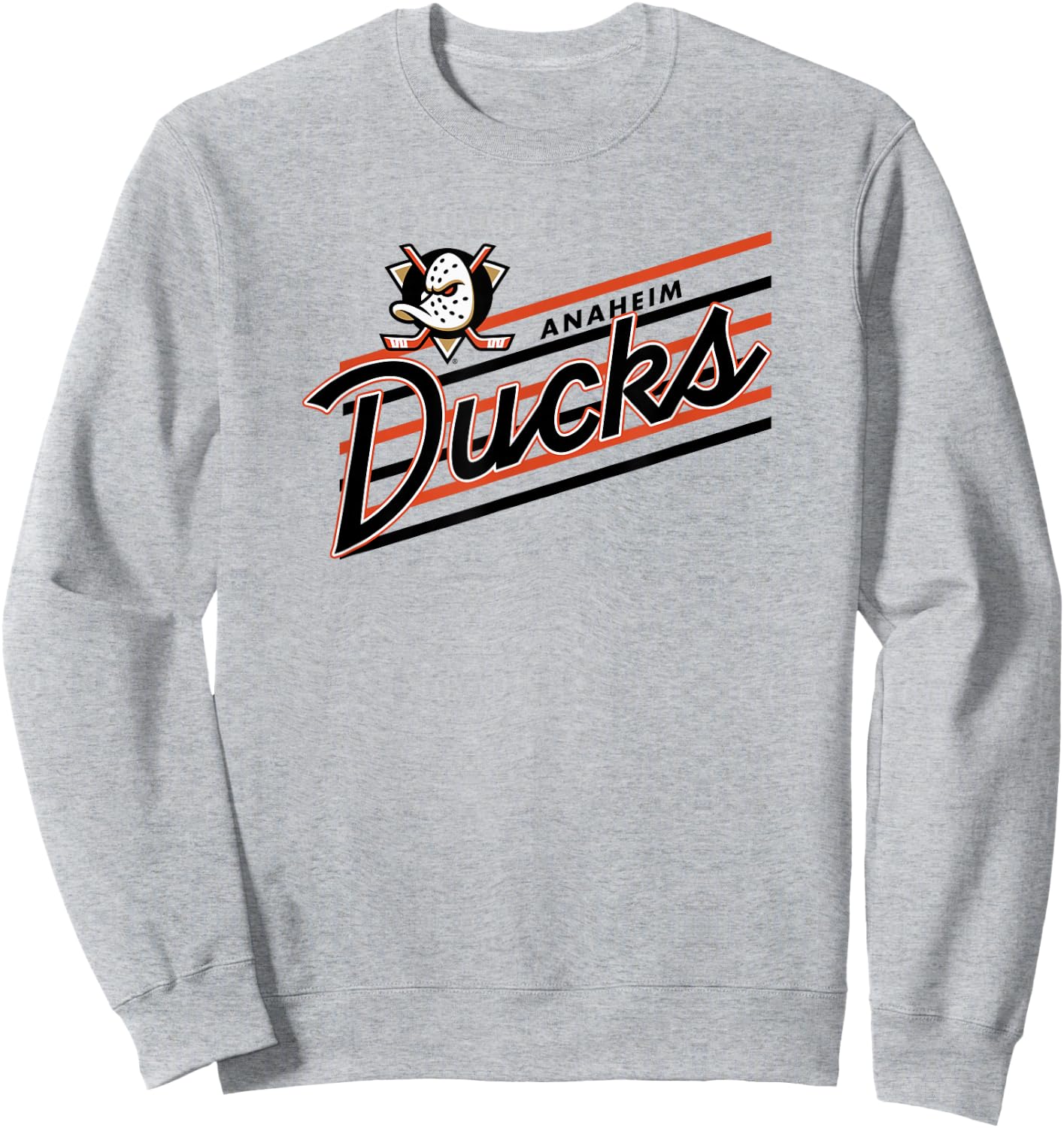 Anaheim Ducks Retro Performer Gray NHL Officially Licensed Sweatshirt - Sweatshirt | Ash
