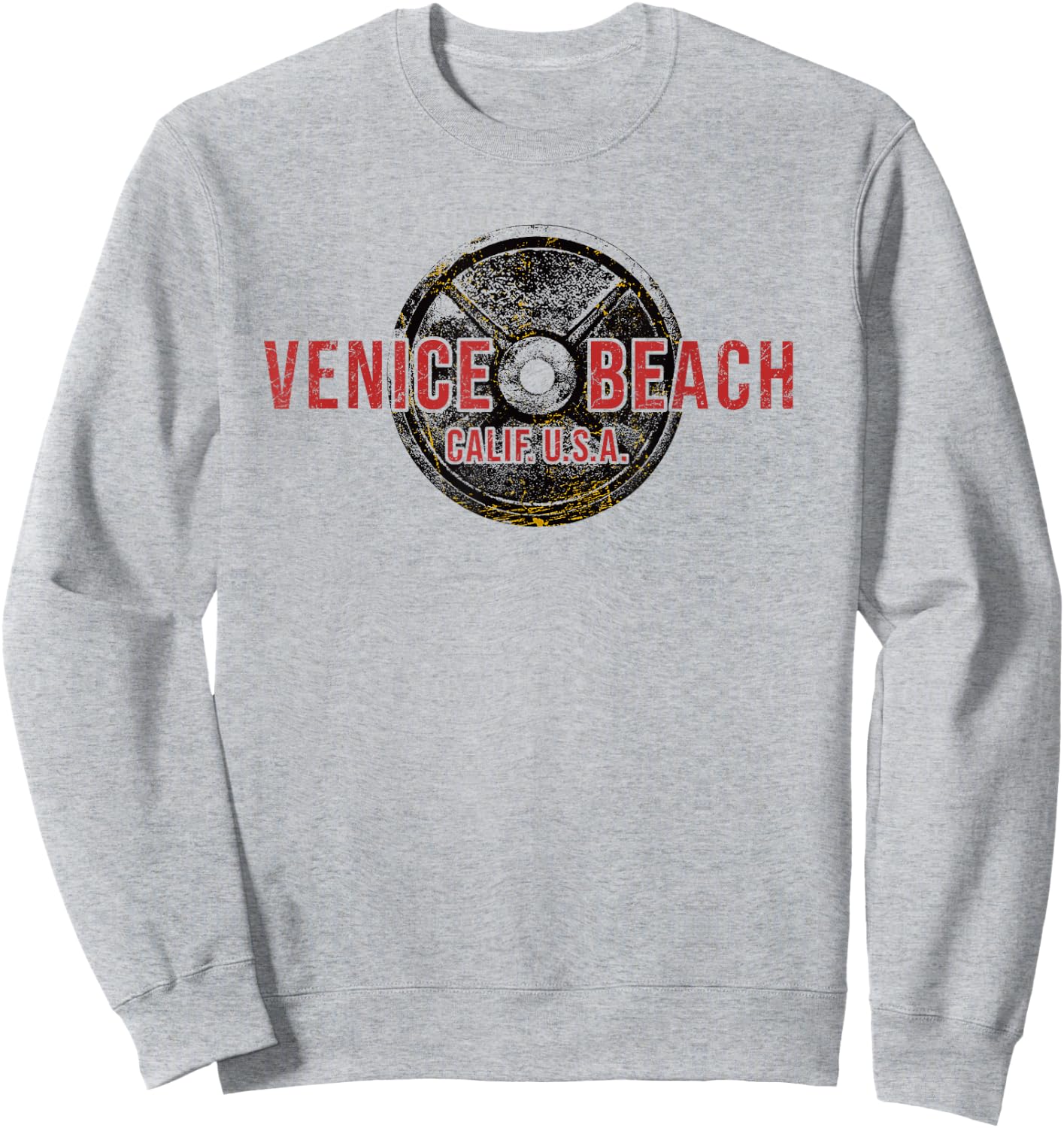 Bodybuilding Venice Beach California Weightlifting Gym Sweatshirt - Sweatshirt | Ash